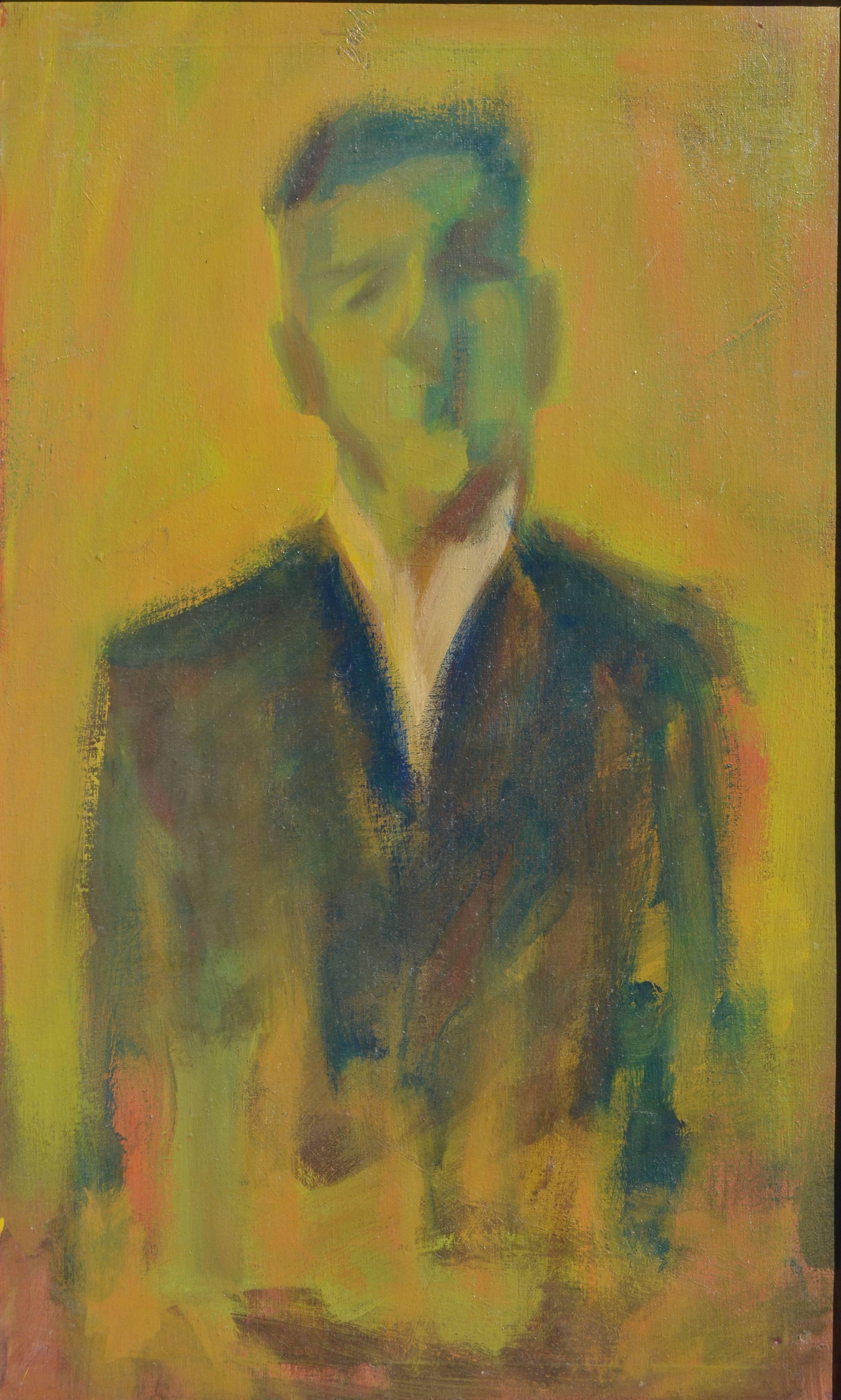 MidCentury Modern Large-Scale Abstracted Man, Bay Area Figurative Movement - Painting by Unknown
