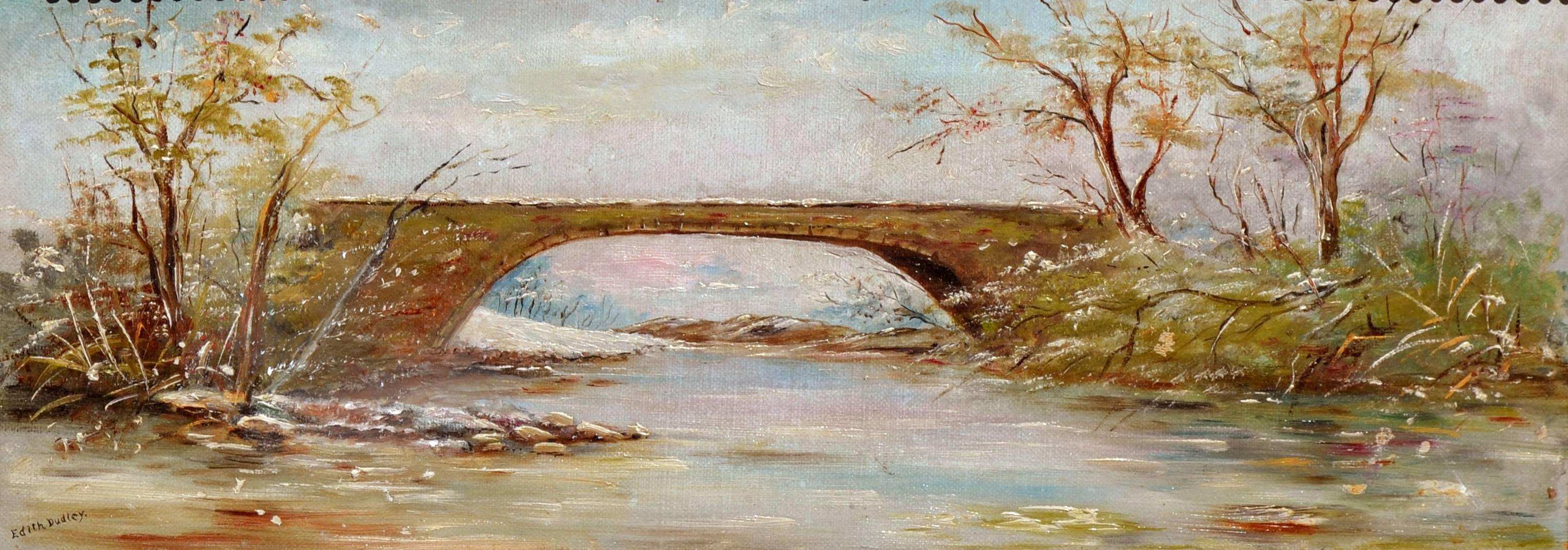 Late 19th Century Serene Waters Landscape - Painting by Edith Dudley