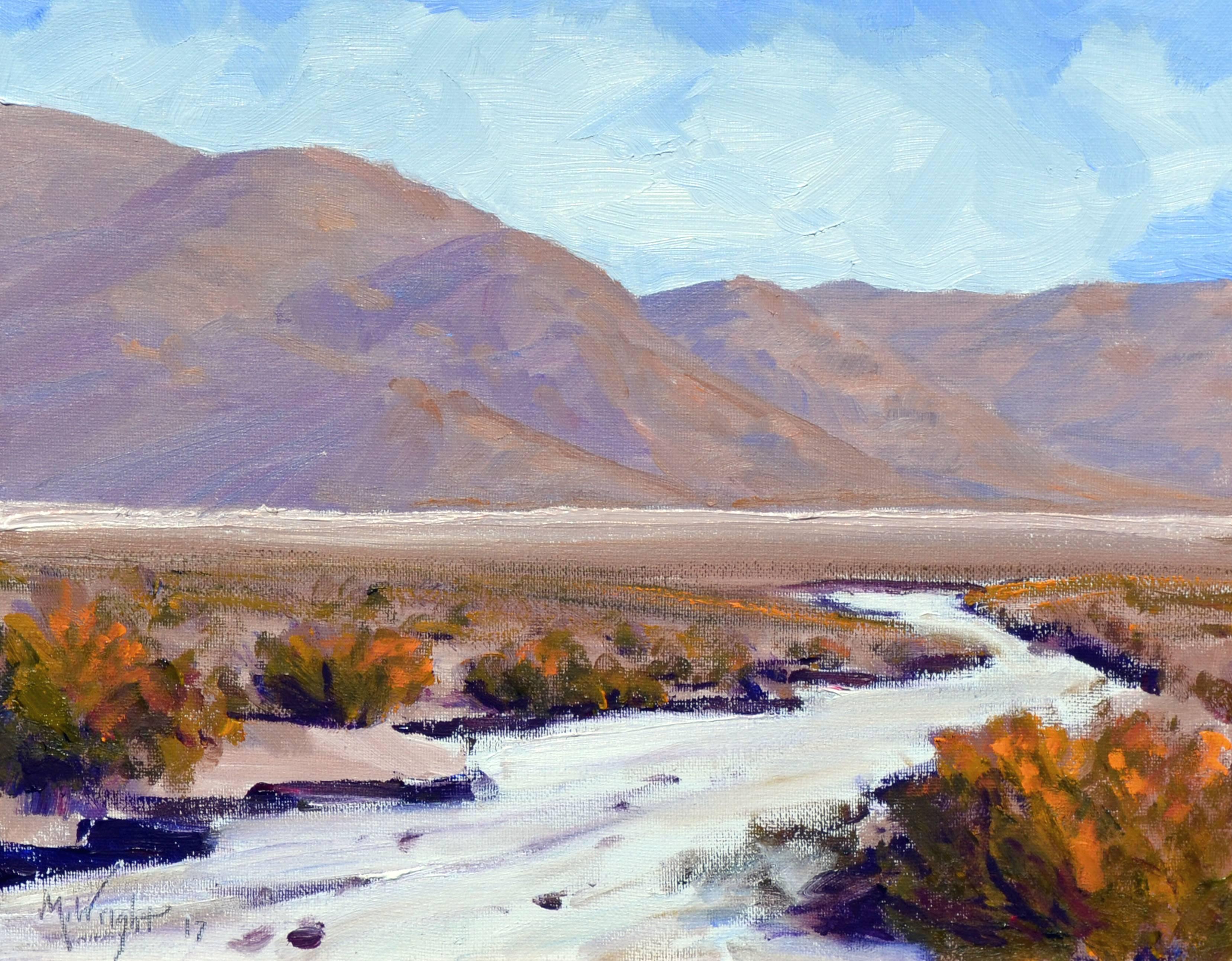 Desert Flats, Death Valley Landscape - Painting by Michael Wright
