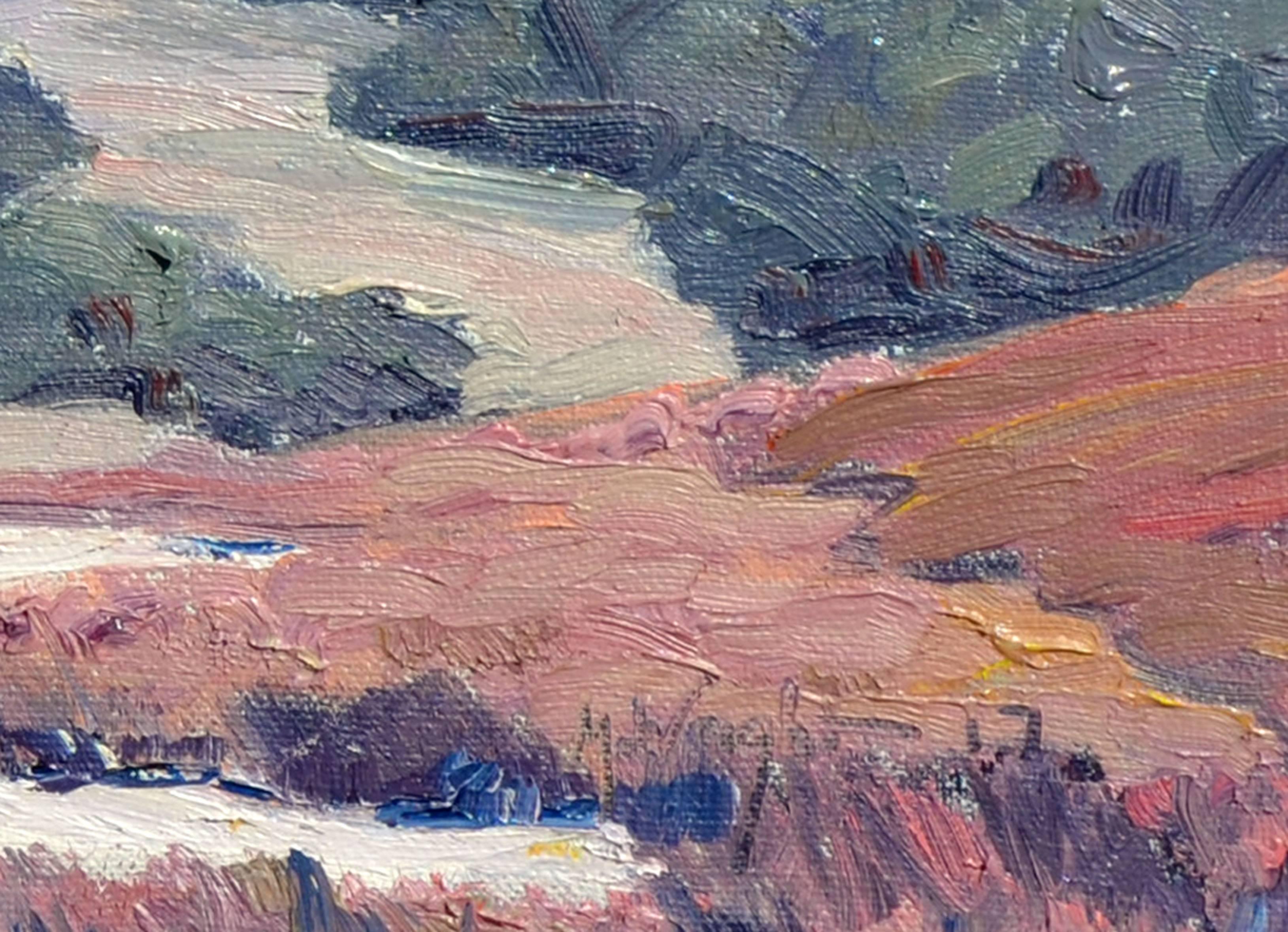 Desert Flats, Death Valley Landscape - Abstract Impressionist Painting by Michael Wright