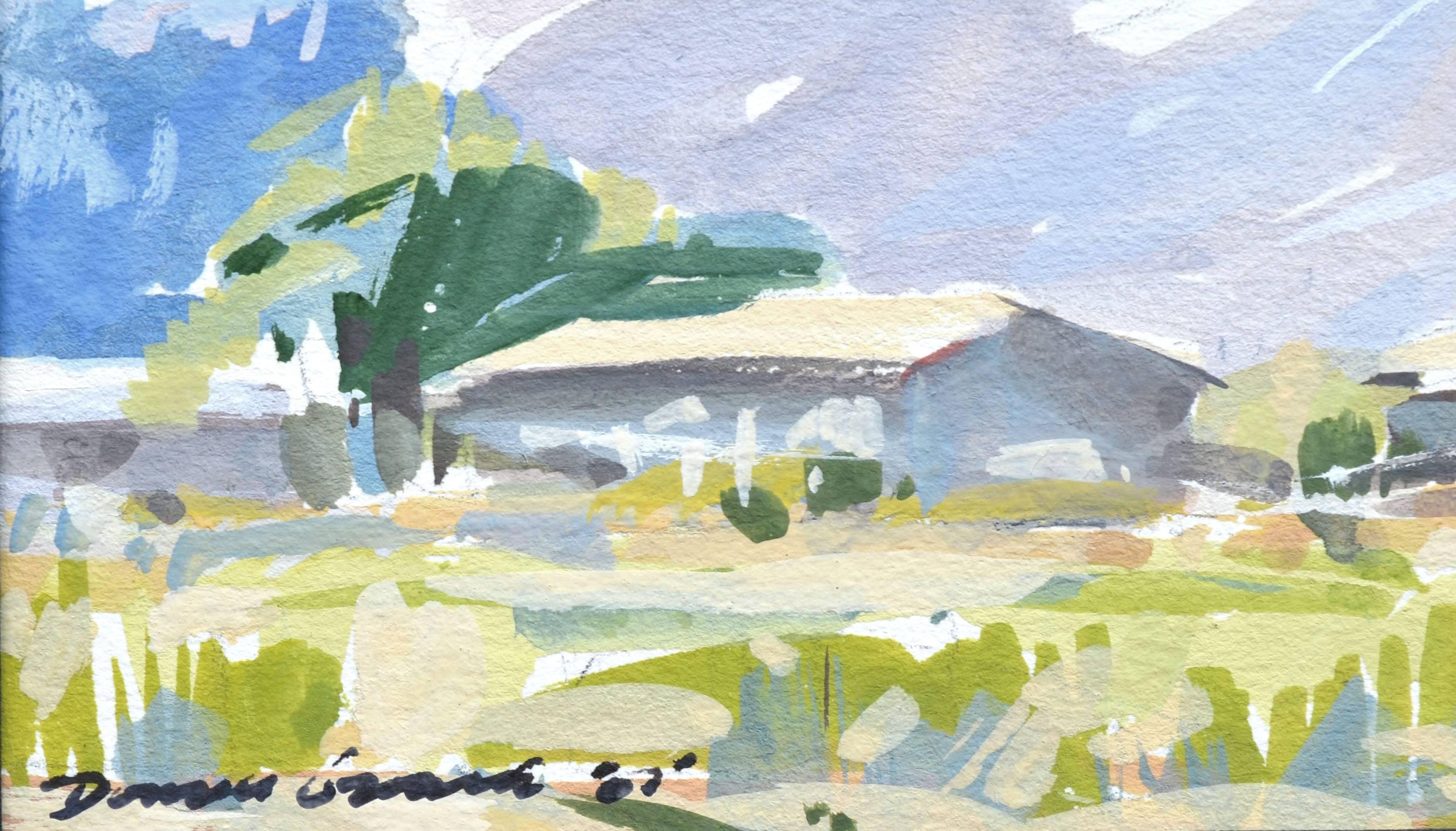 Paesaggio di Blue Hills - Painting Impressionismo americano di Unknown