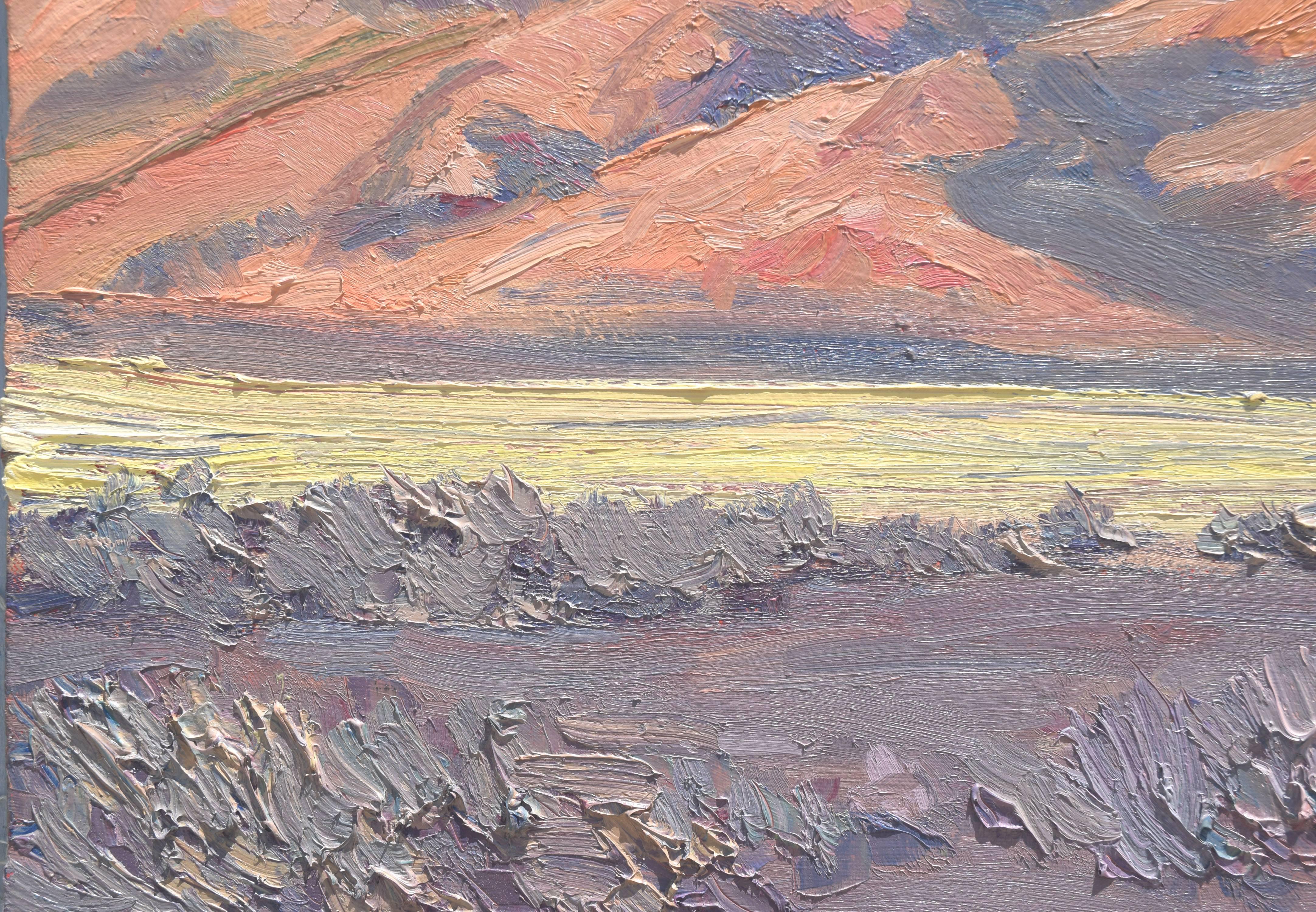 Desert Foothills Landschaft (Amerikanischer Impressionismus), Painting, von Mike Wright