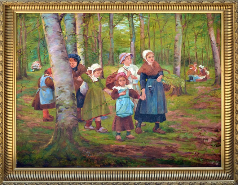 Unknown Landscape Painting - Dutch Family in the Forest