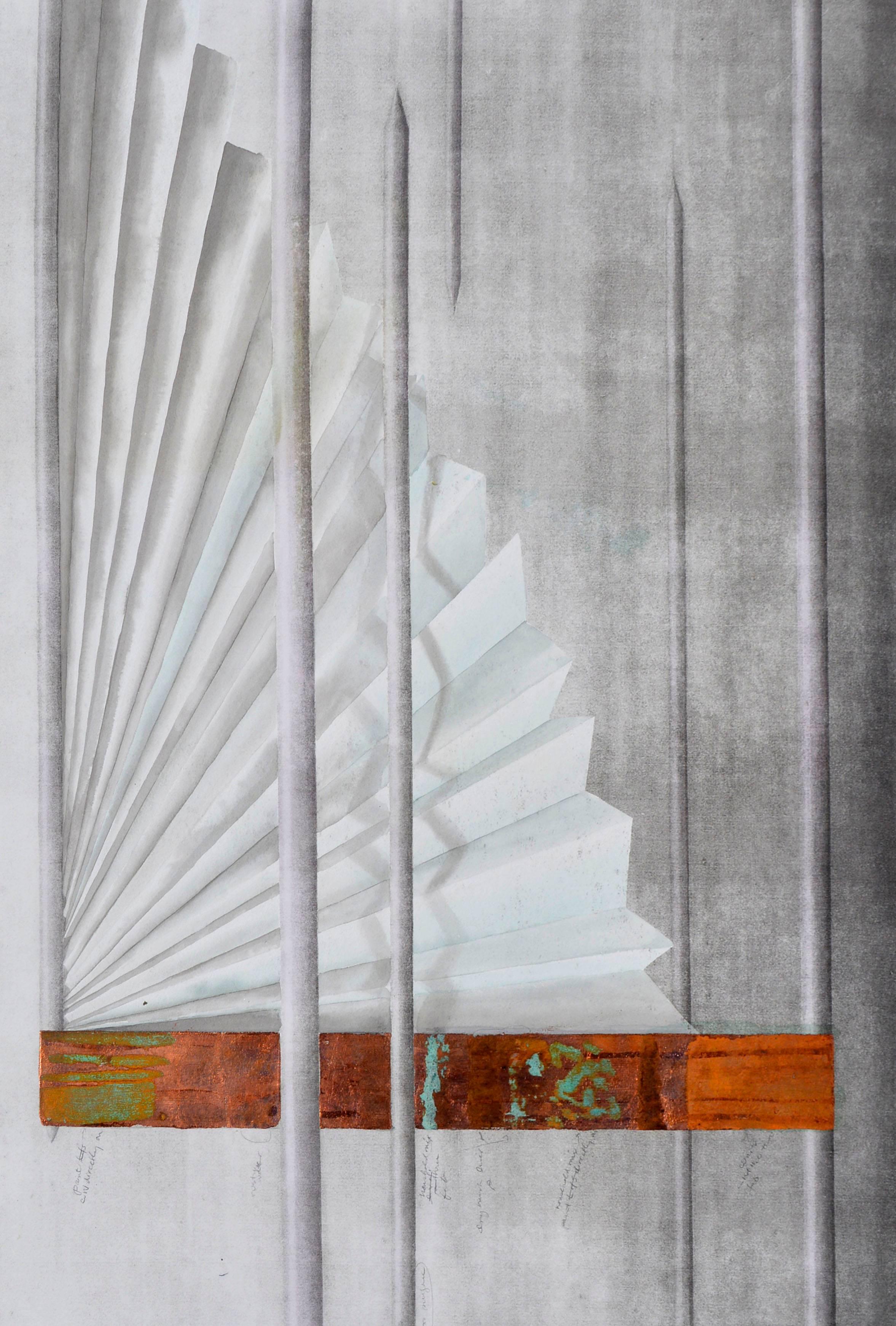 Abstrakter Fächerfächer – Painting von Patricia A Pearce
