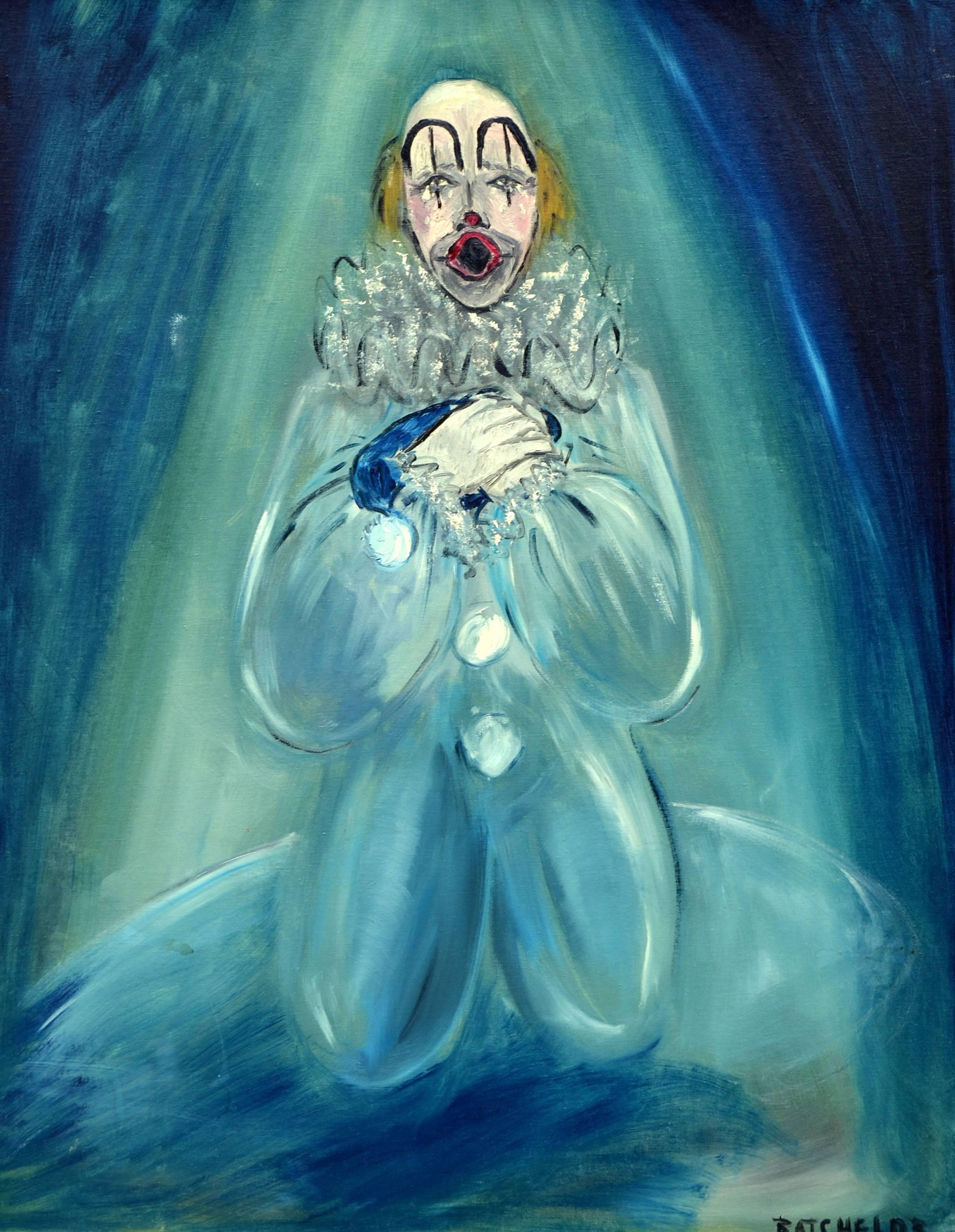 Blue Clown - Painting by Ray Batchelor