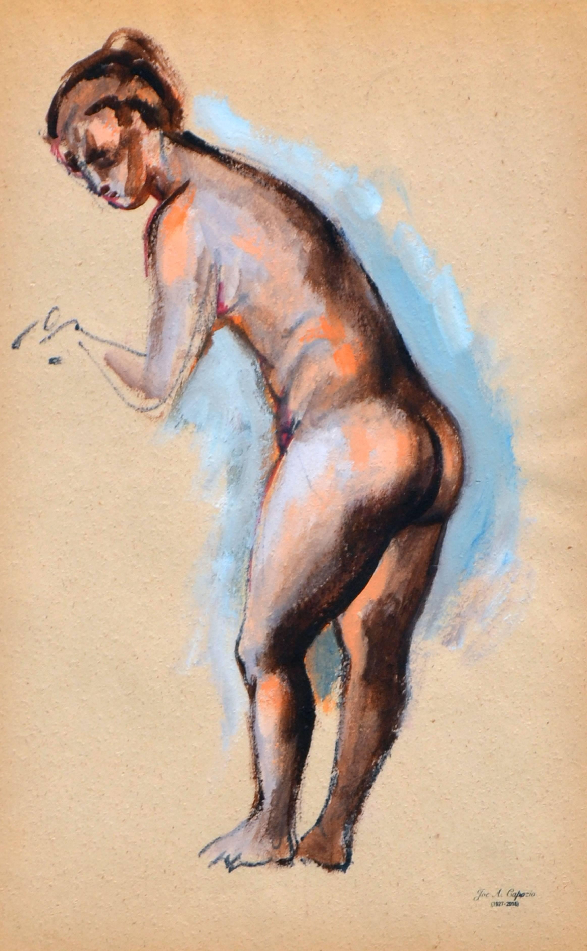 Mid Century Standing Nude - Painting by Joseph Capozio