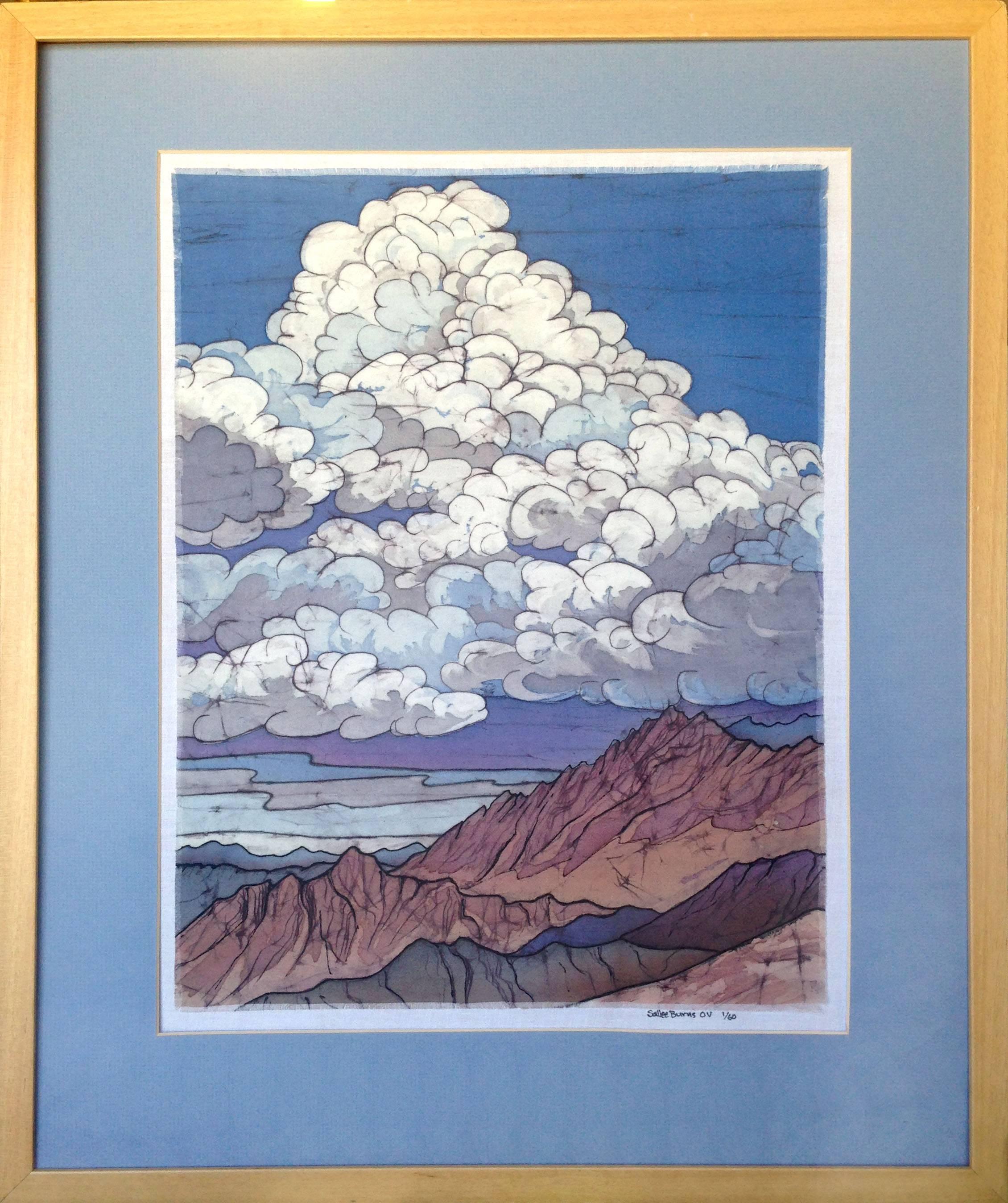 Sallee Burns Landscape Print - Clouds Over the Mountains Landscape