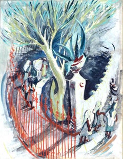 Cuernavaca Procession 1935, Figurative Landscape