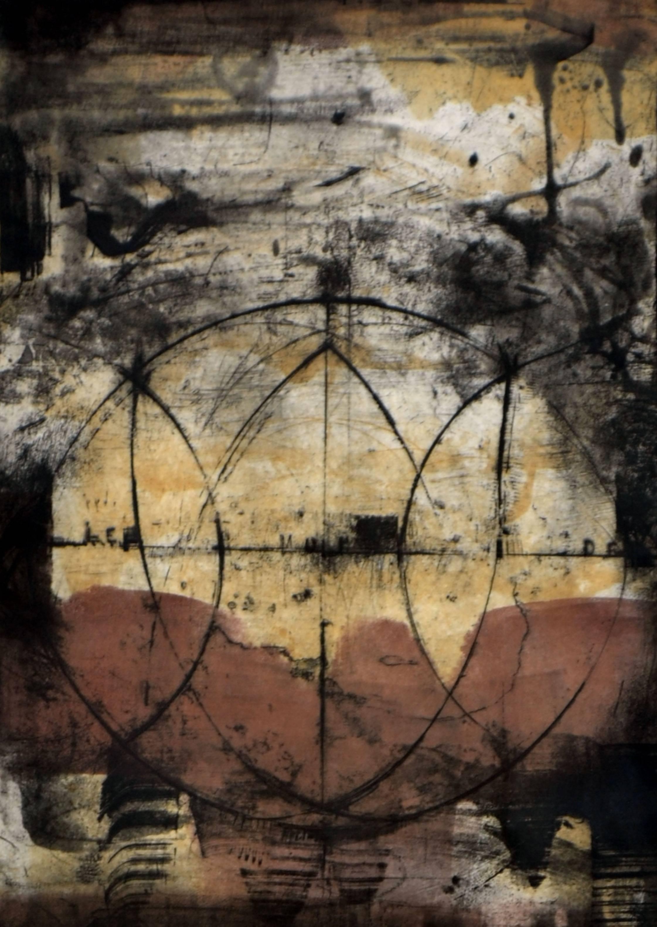 Toni della terra - Litografia astratta, 10/60 - Print Astrattismo geometrico di Unknown