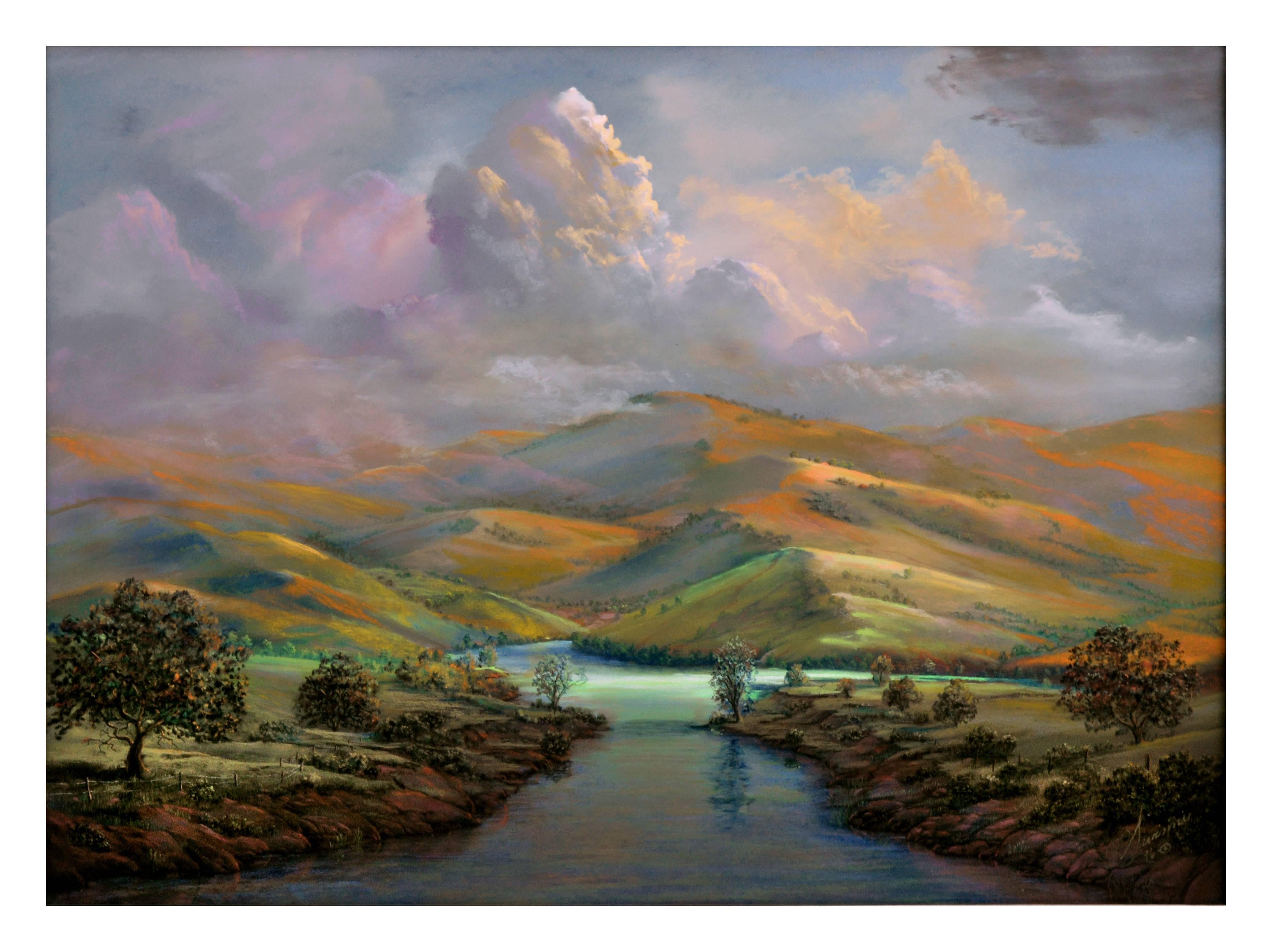 Sun on the Foothills - Painting by Michael Swinnie