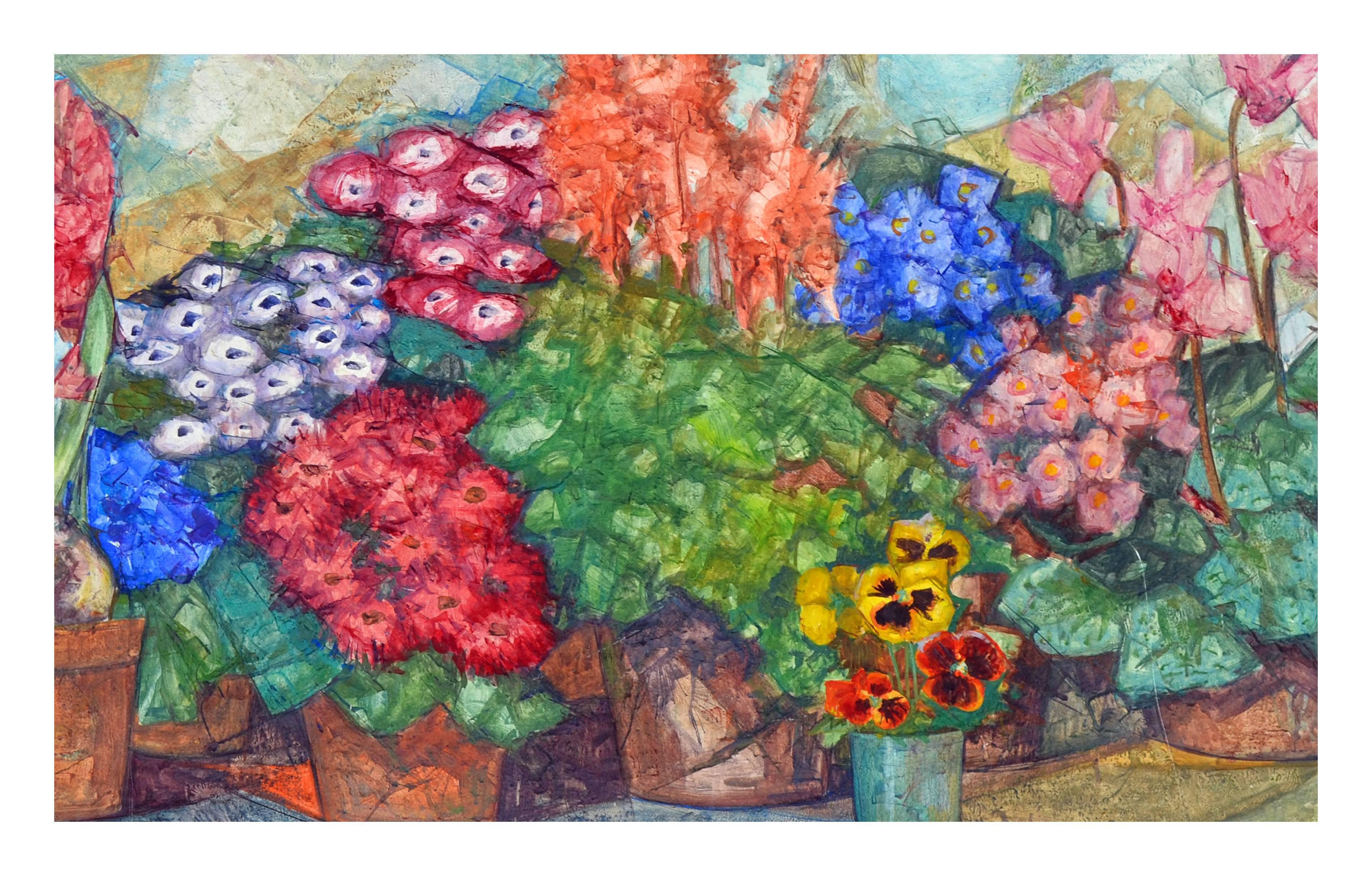 Blossommes de printemps - Impressionnisme Painting par Gabriel Portoles Ascaso