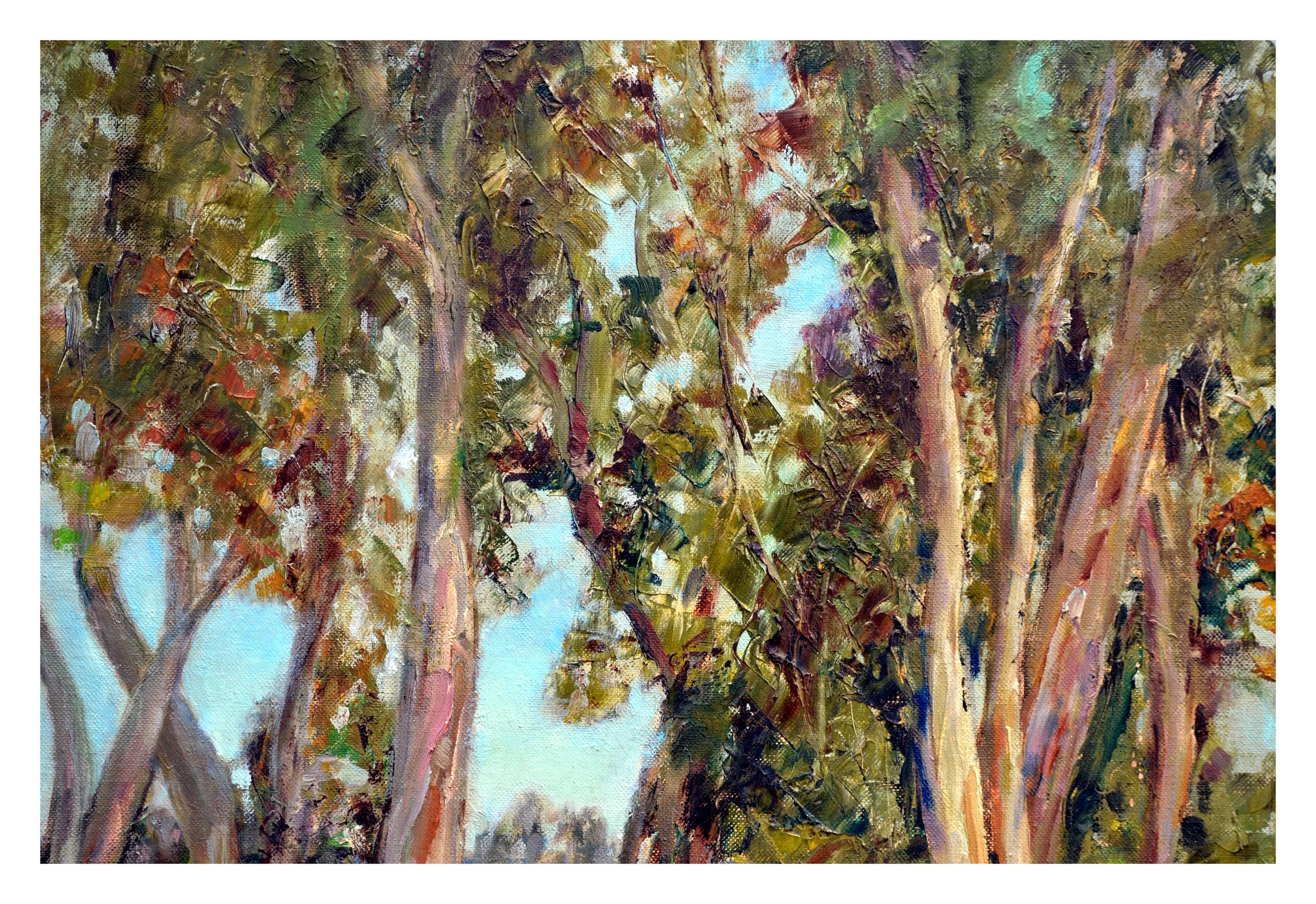 Mid Century The Eucalyptus Grove Landscape - Painting by Helen Enoch Gleiforst