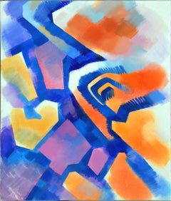 "Wyoming Gold", Large-Scale Abstract Geometric Modern Landscape