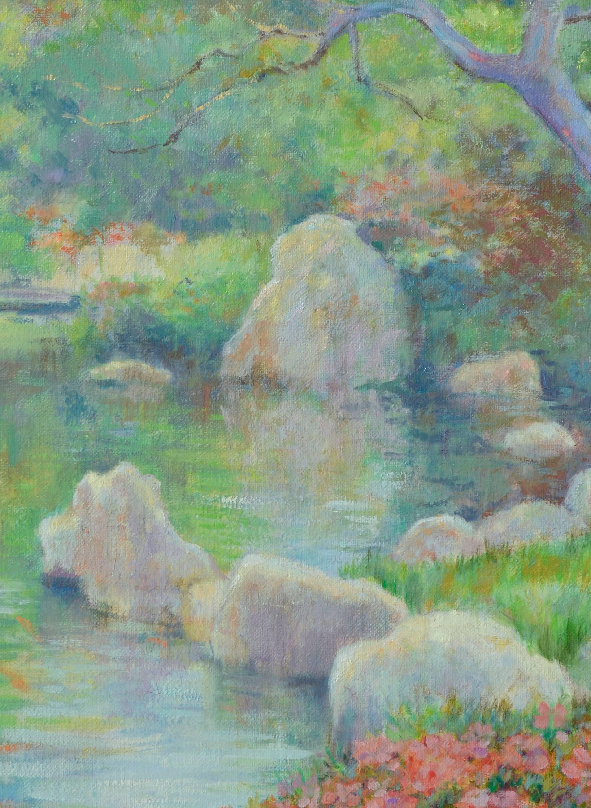 California Nature Landscape -- Springtime by the River - Painting by Ralph Edward Joosten