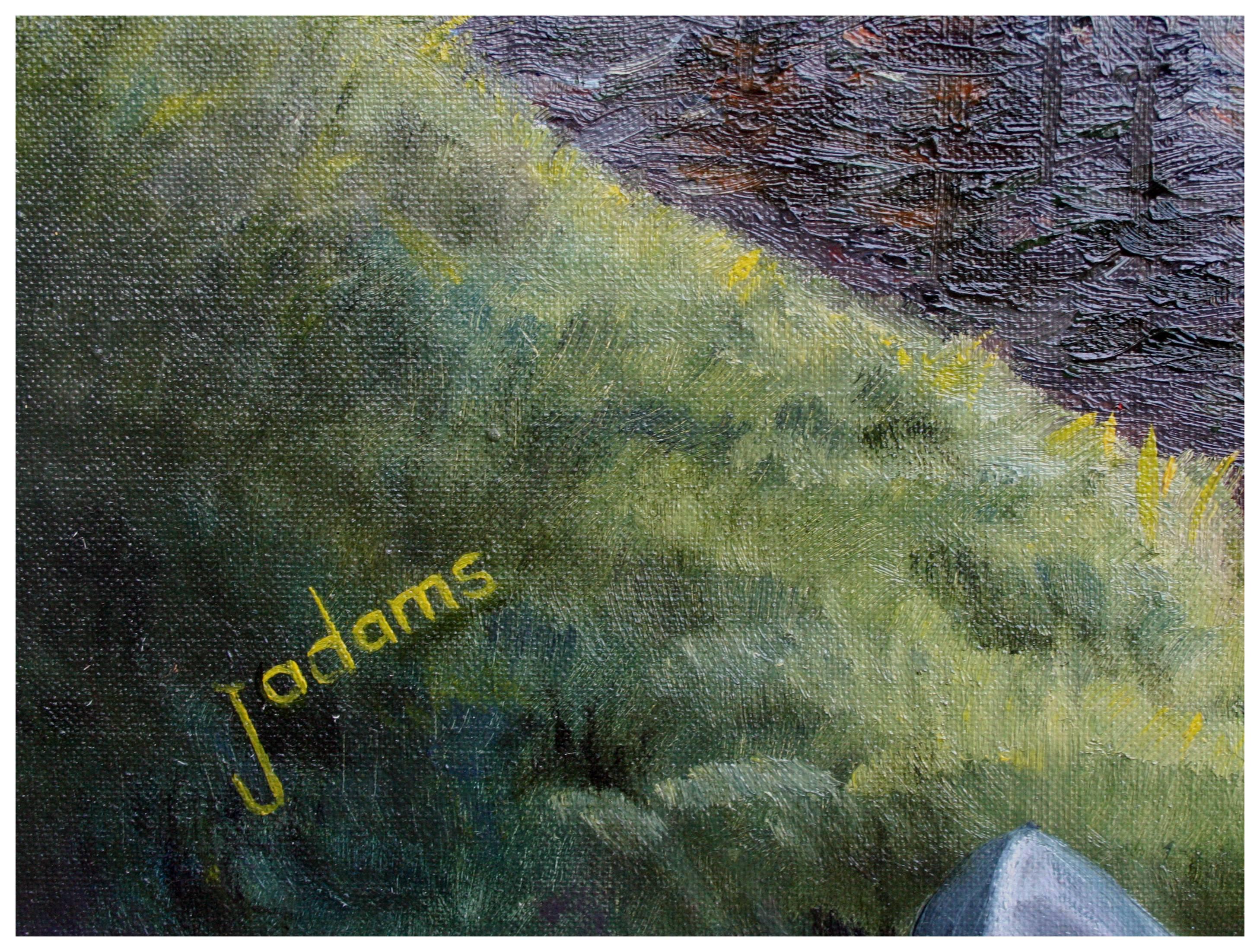 Mt. Hood, Oregon - Pacific Northwest Evergreen Forest Mountain Landscape - American Impressionist Painting by J Adams