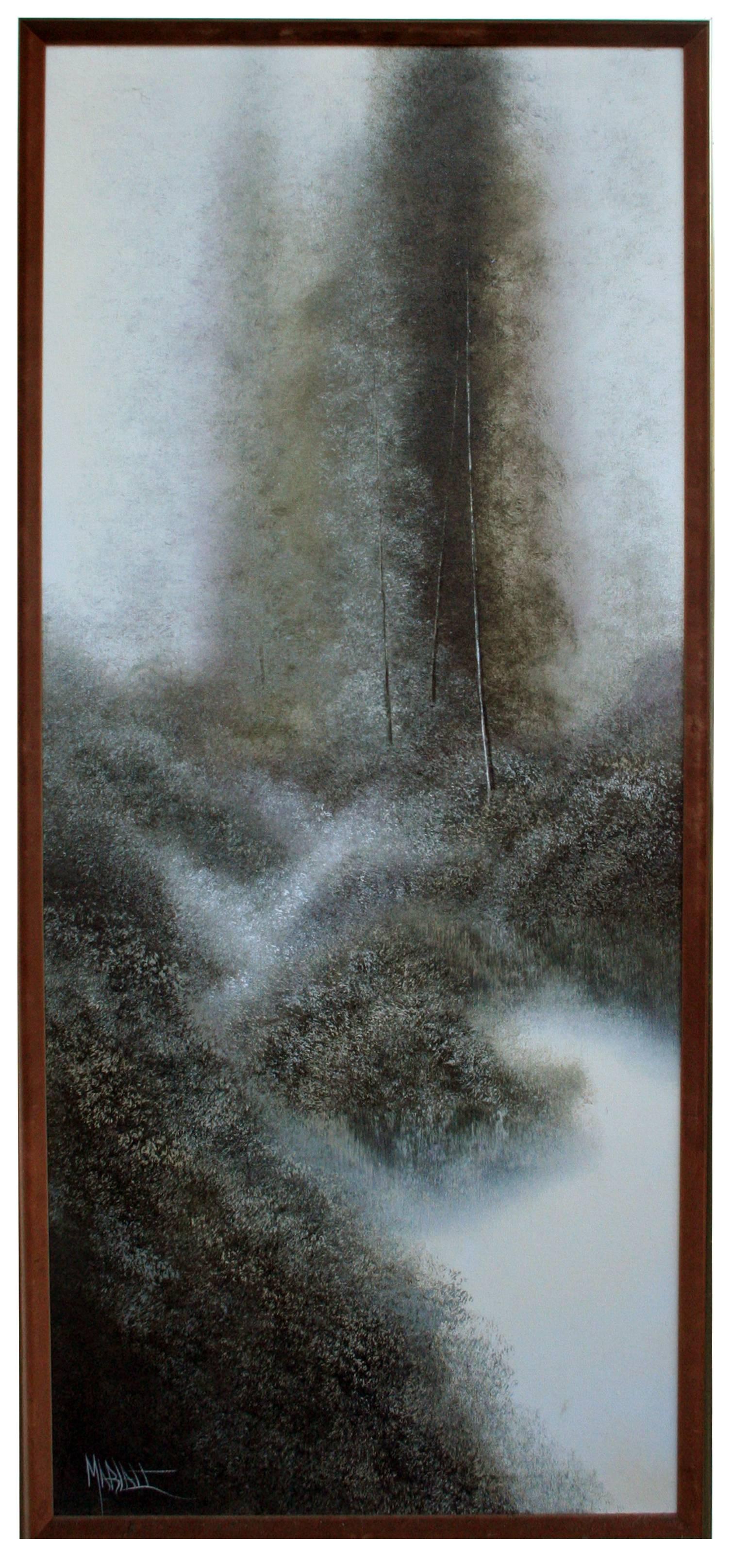 Tom Marlatt  Landscape Painting - Trees and Stream
