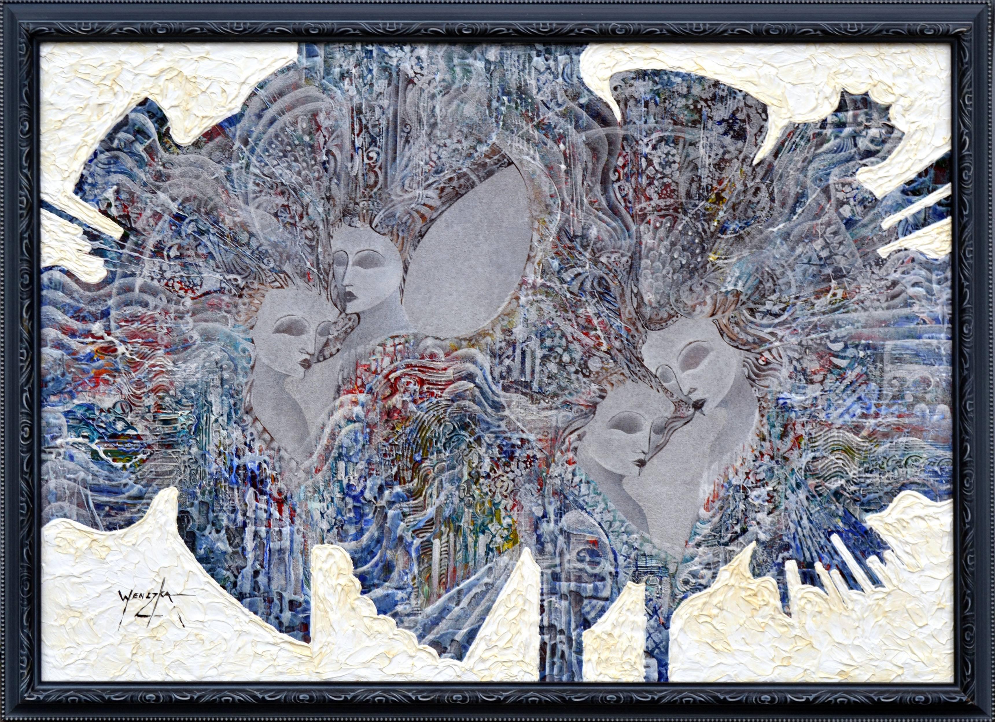 Roland Wise Vintage American Modernist Abstract Figure Original