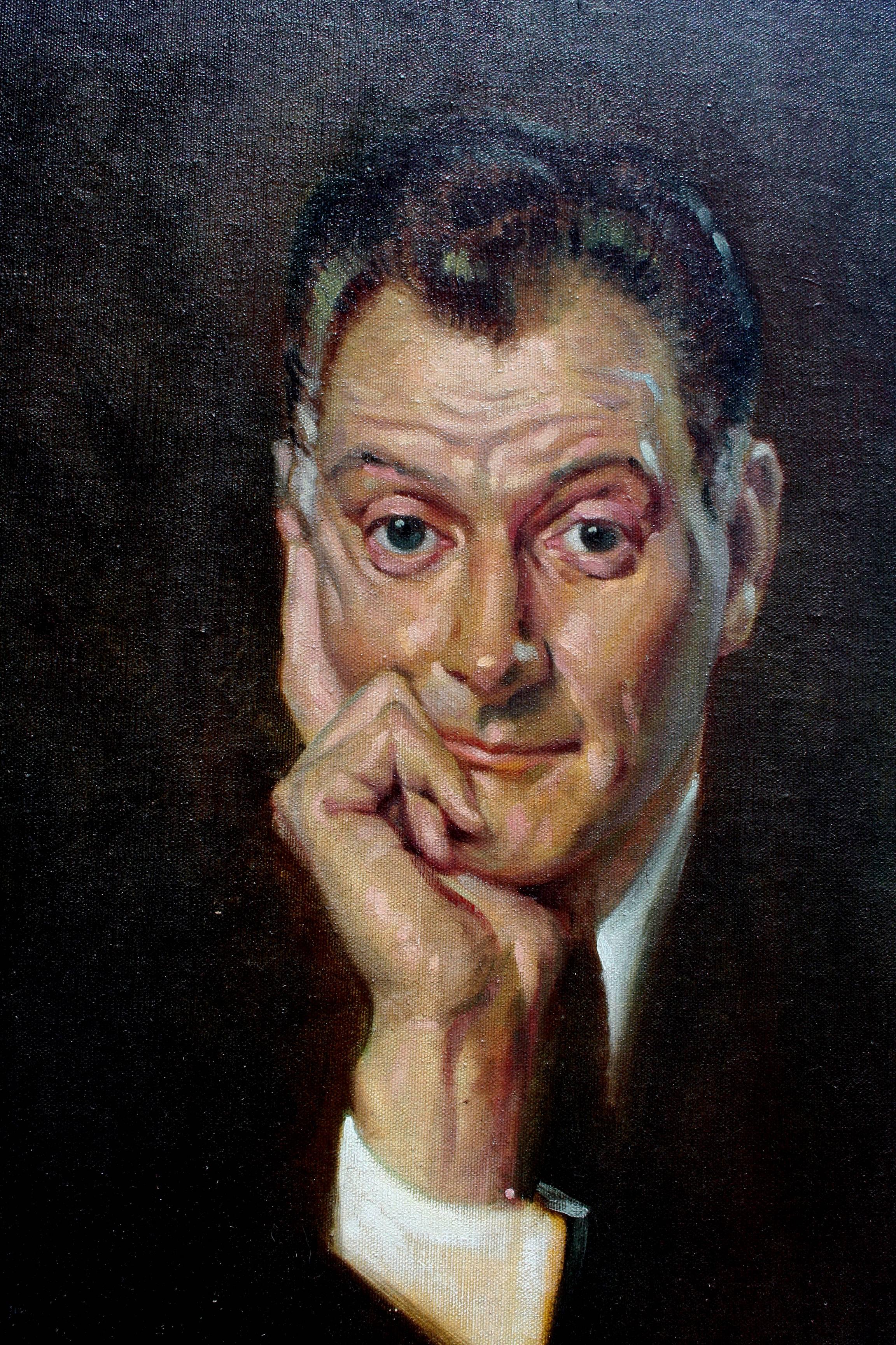 Portrait of Hollywood personality Art Carney by Snowden a Hollywood artist active during the 1940's and 1950's. Signed 
