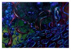 Purple and Blue Underwater Abstract