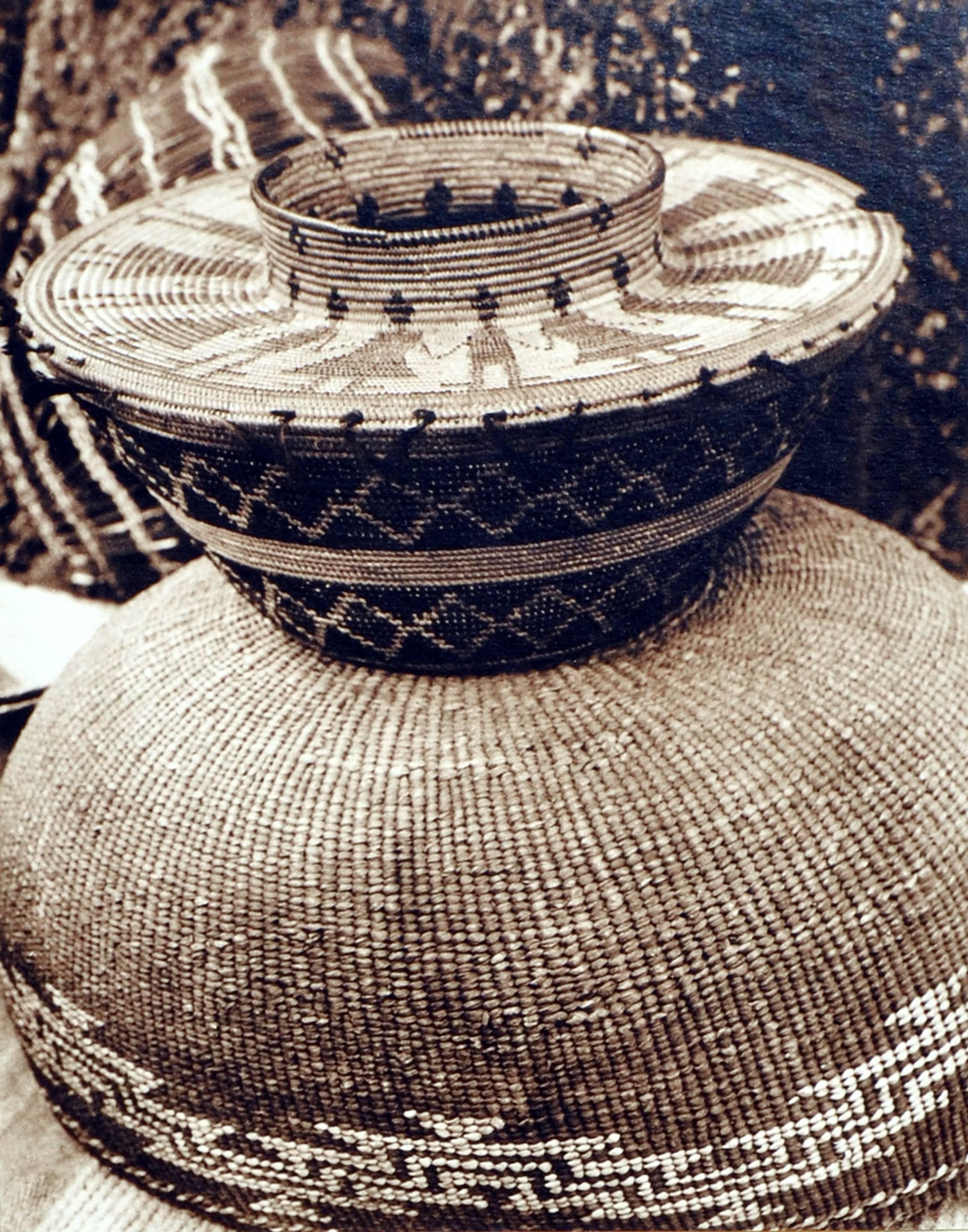 Indian Baskets - Set of 3 photographs - Photograph by Nancy Maynard