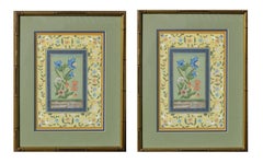 Antique Persian Floral Still Life - Set of Two
