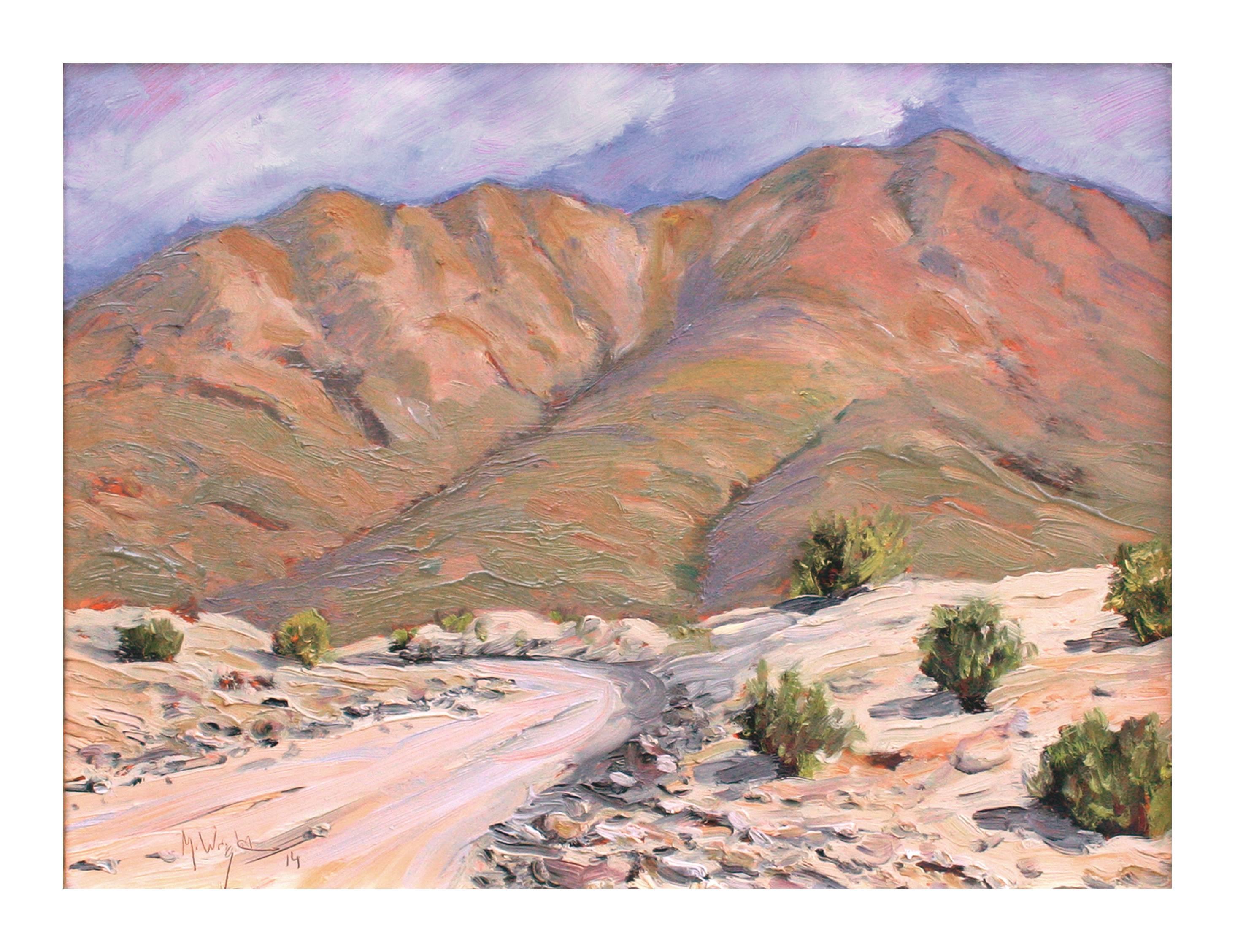 Desert Landscape -- Road to Death Valley  - Painting by Mike Wright