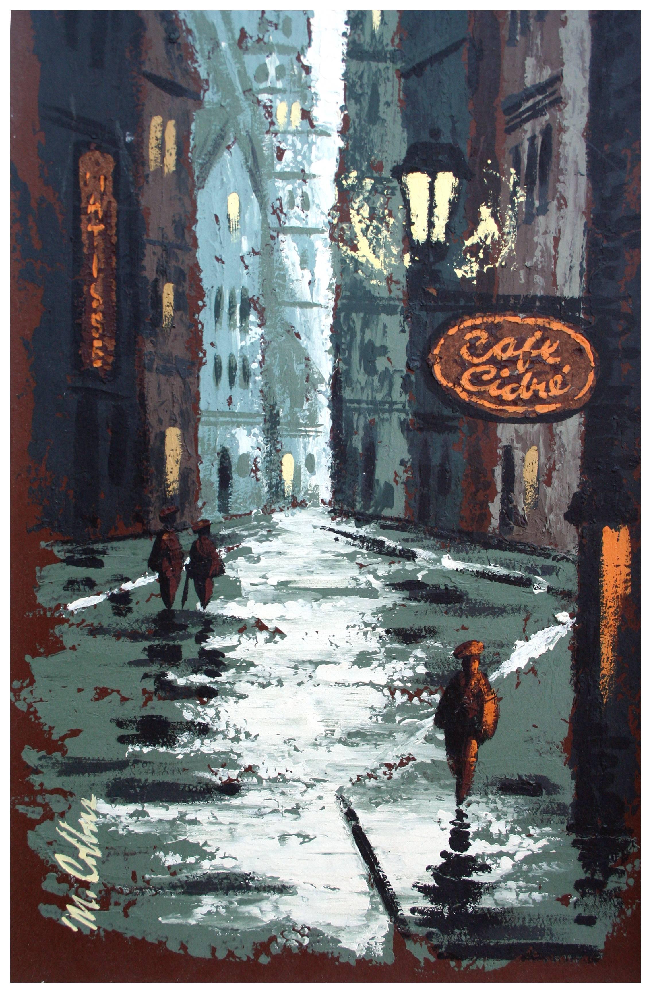 Paris Street Cityscape  - Painting by Marjorie Ruth Colbus