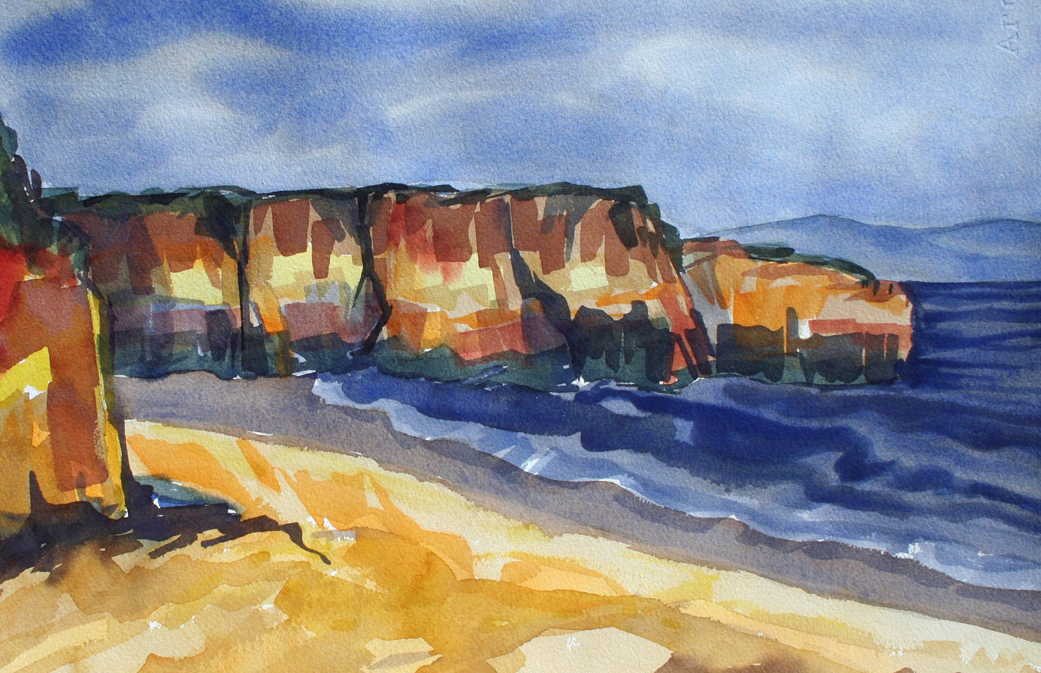 Seashore - Painting by Doris Ann Warner