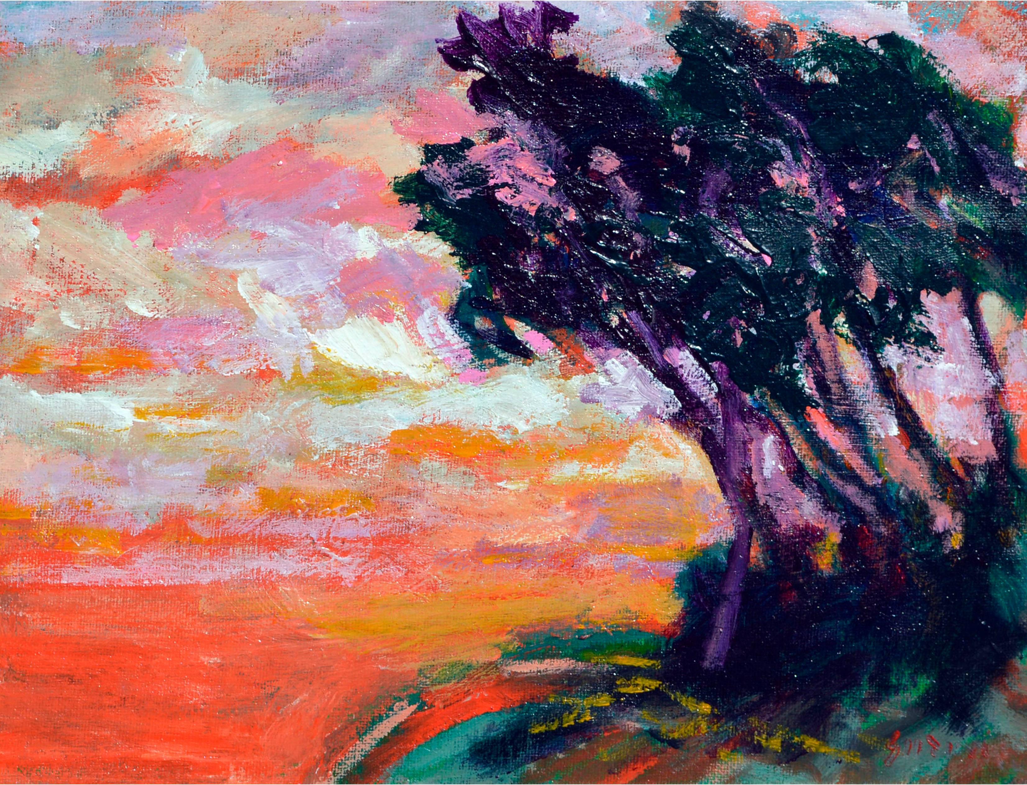 Ventura Sunset - Painting by Juan Guzman-Maldonado