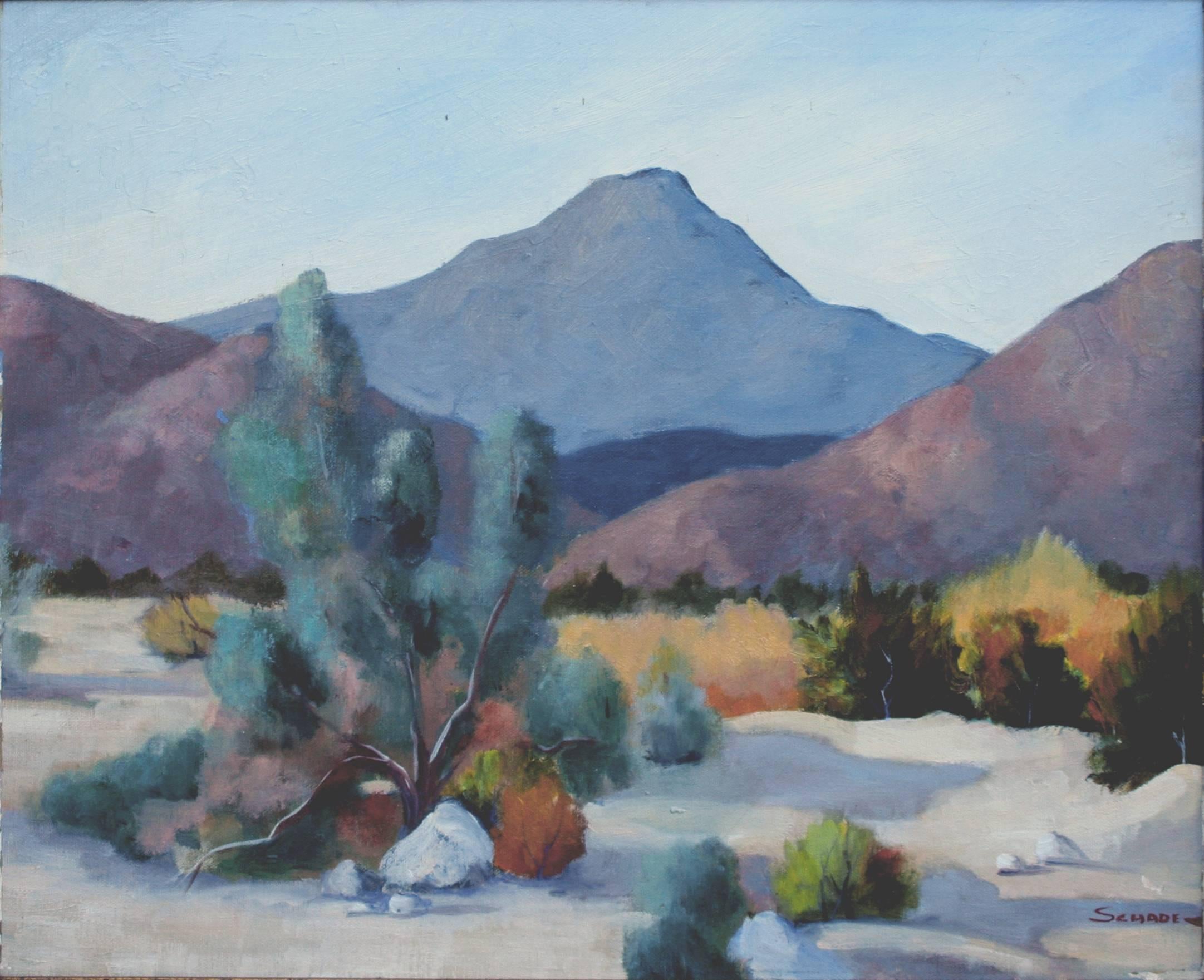 Desert Mountains - Painting by Lela Barrett Schade 