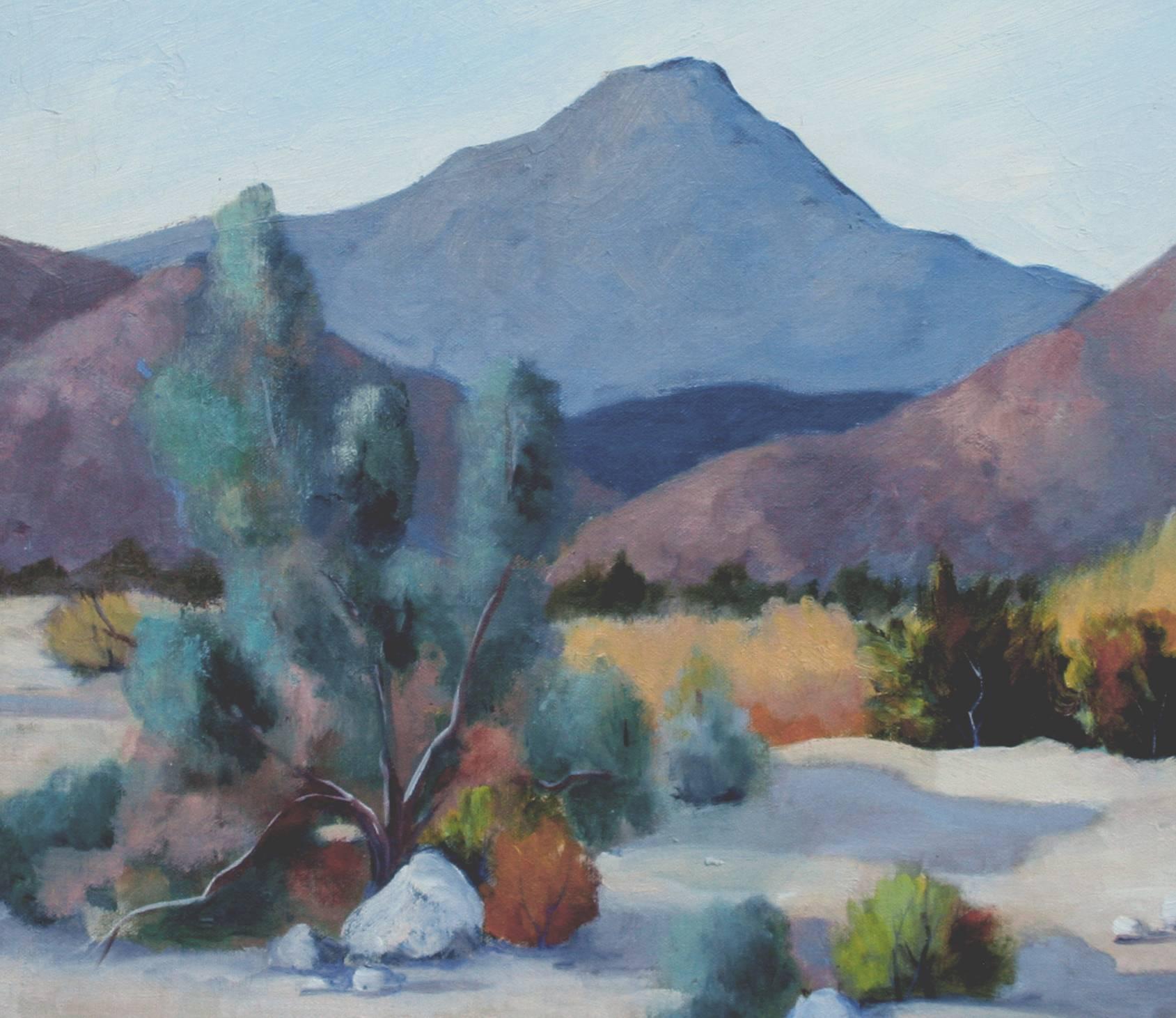 Desert Mountains - American Impressionist Painting by Lela Barrett Schade 