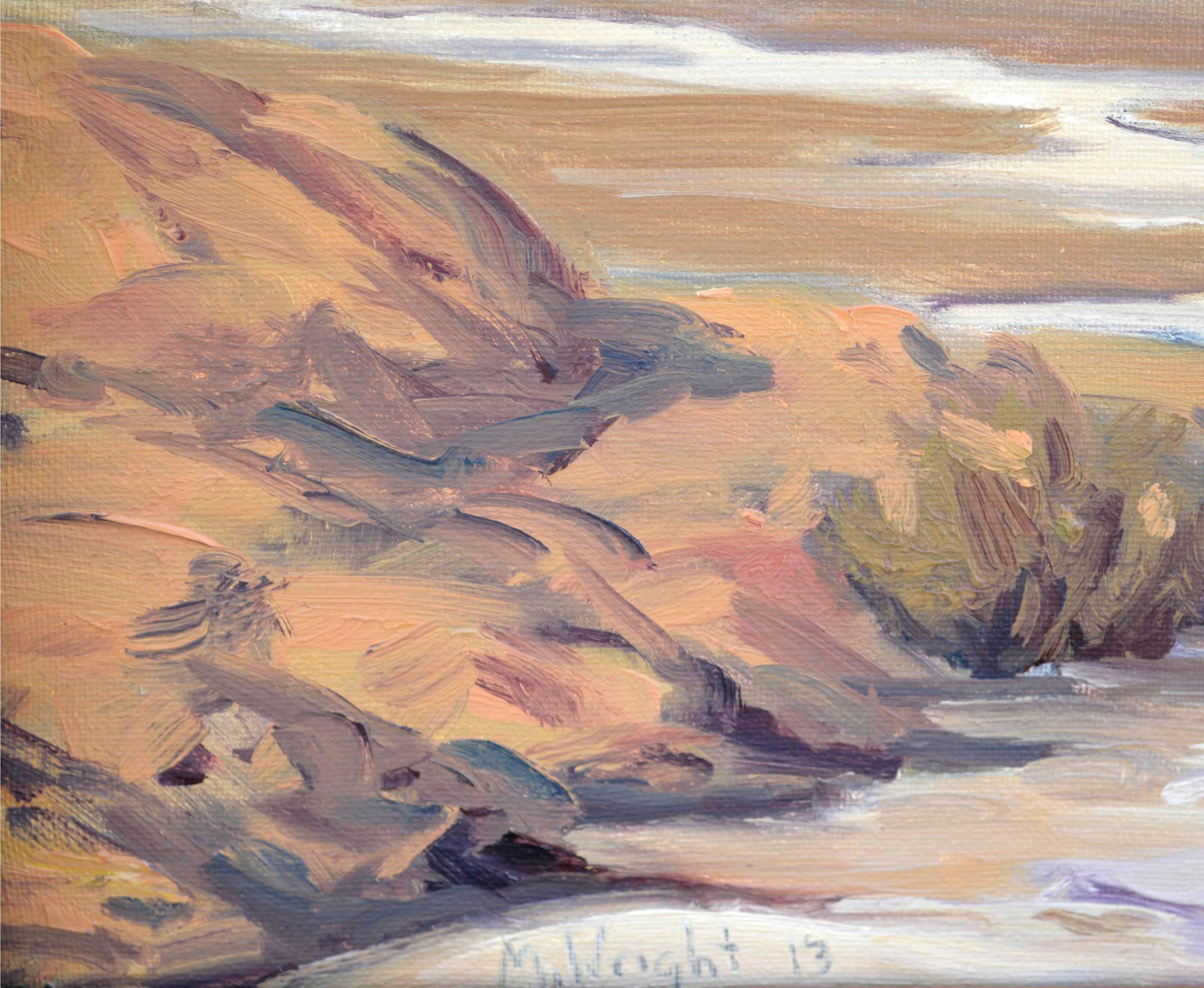 Paesaggio del deserto della Panamint Valley - Landscape Painting Nero di Mike Wright