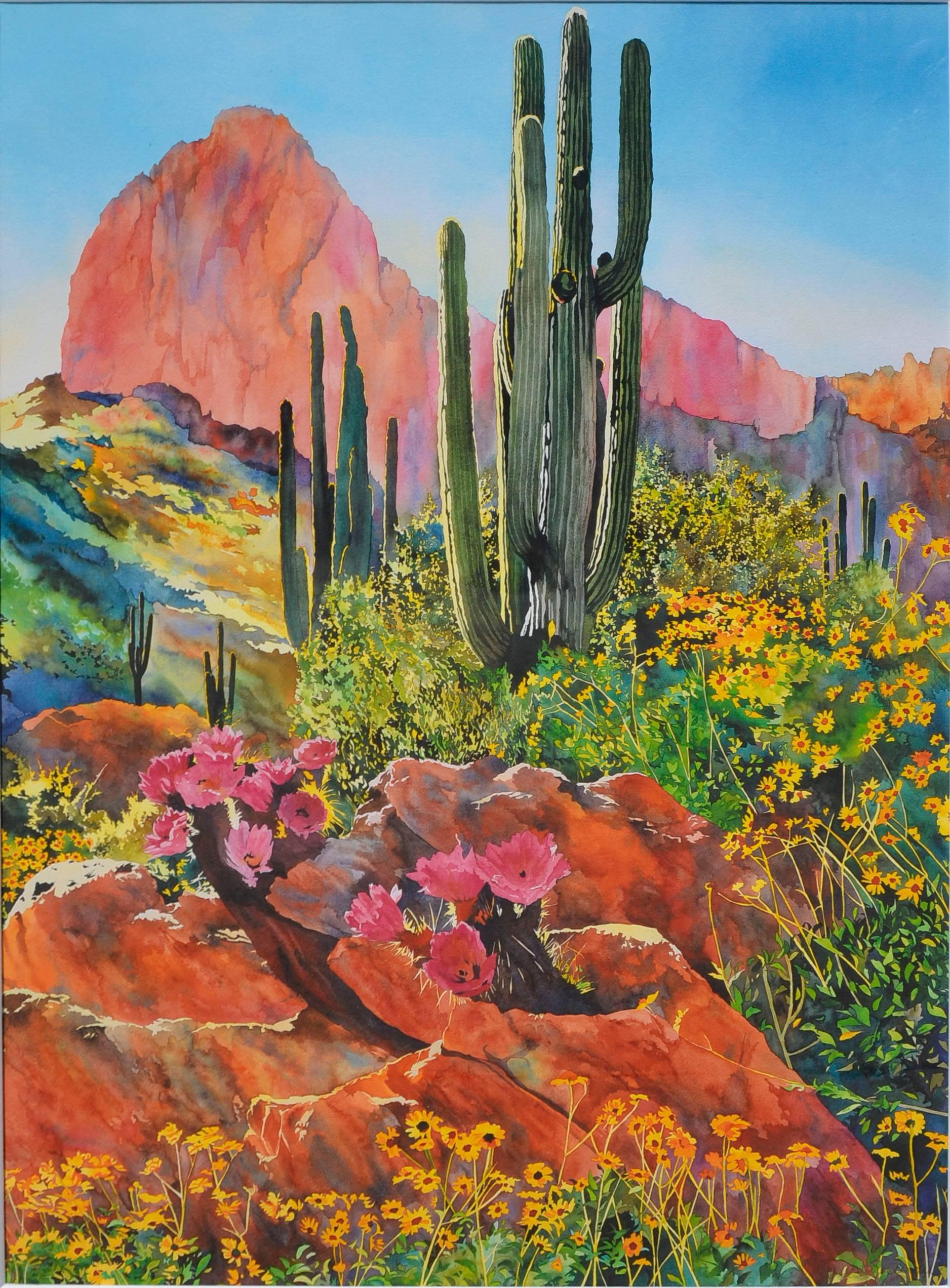 Desert Spring Landscape - Print by Laurie Bender