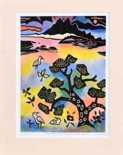 Oriental Landscape with Birds