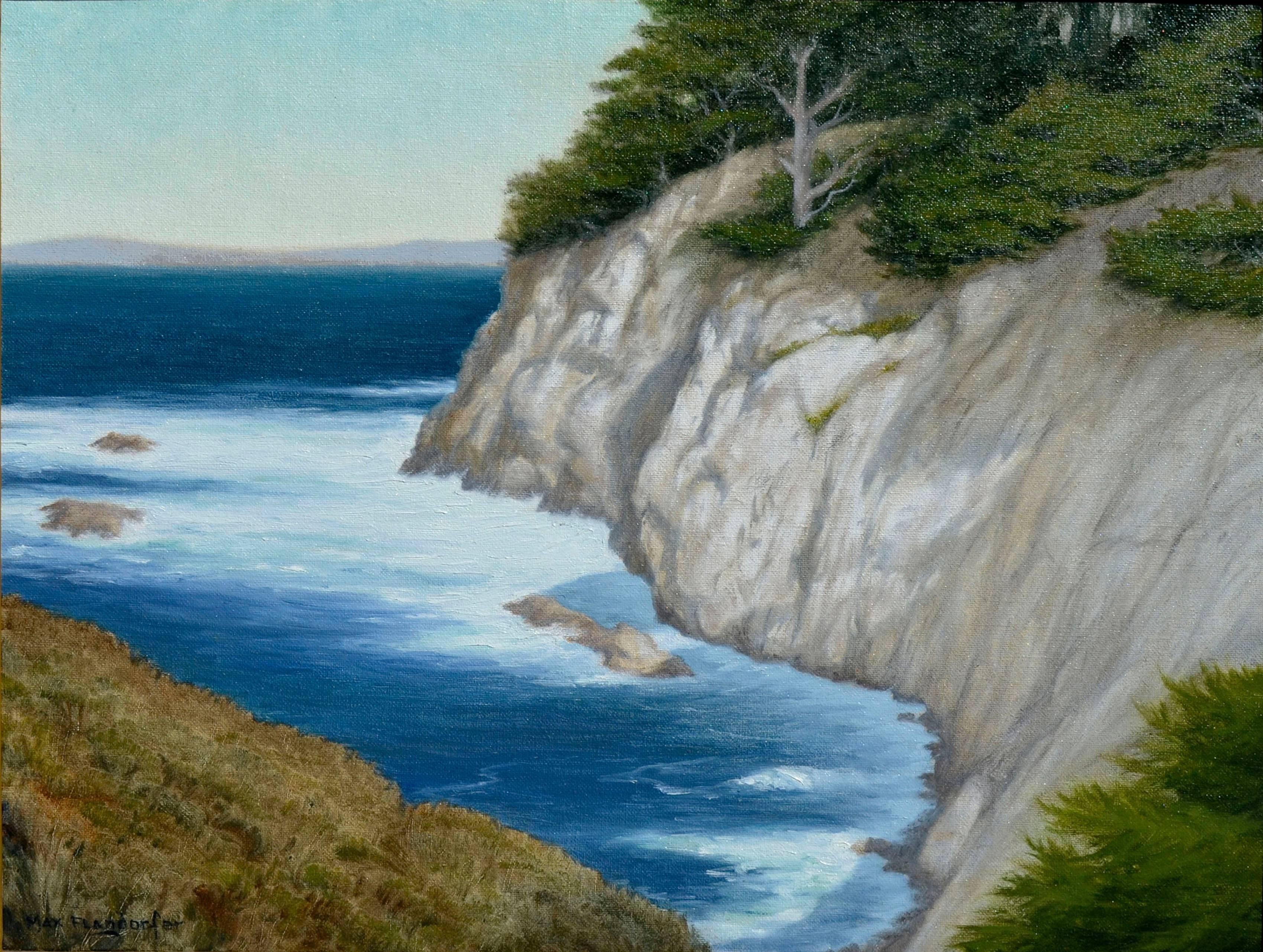 Ensenada de Point Lobos Paisaje del Carmelo - Painting de Max Flandorfer