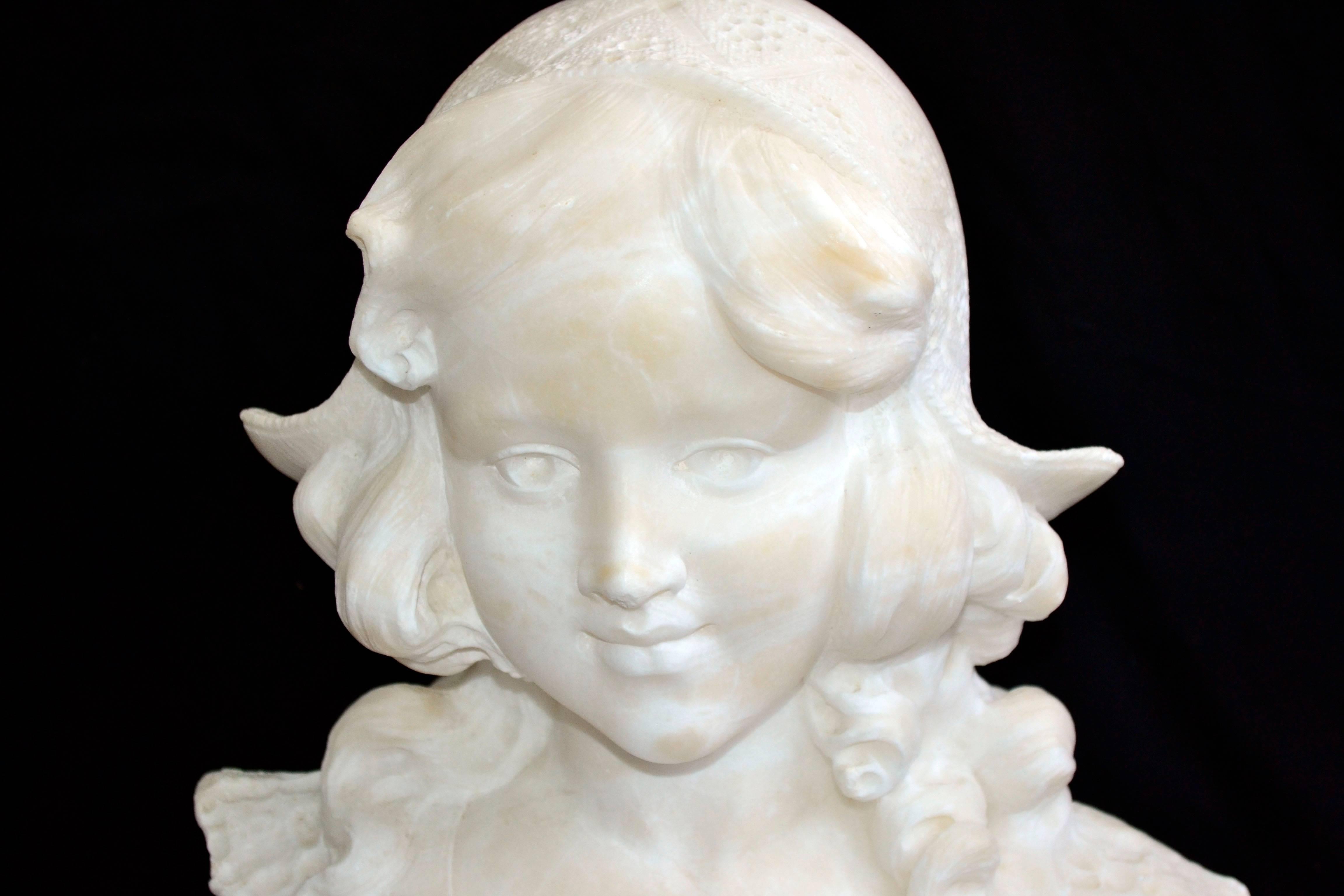 Young Girl, 1898 - Sculpture by Umberto Biagini