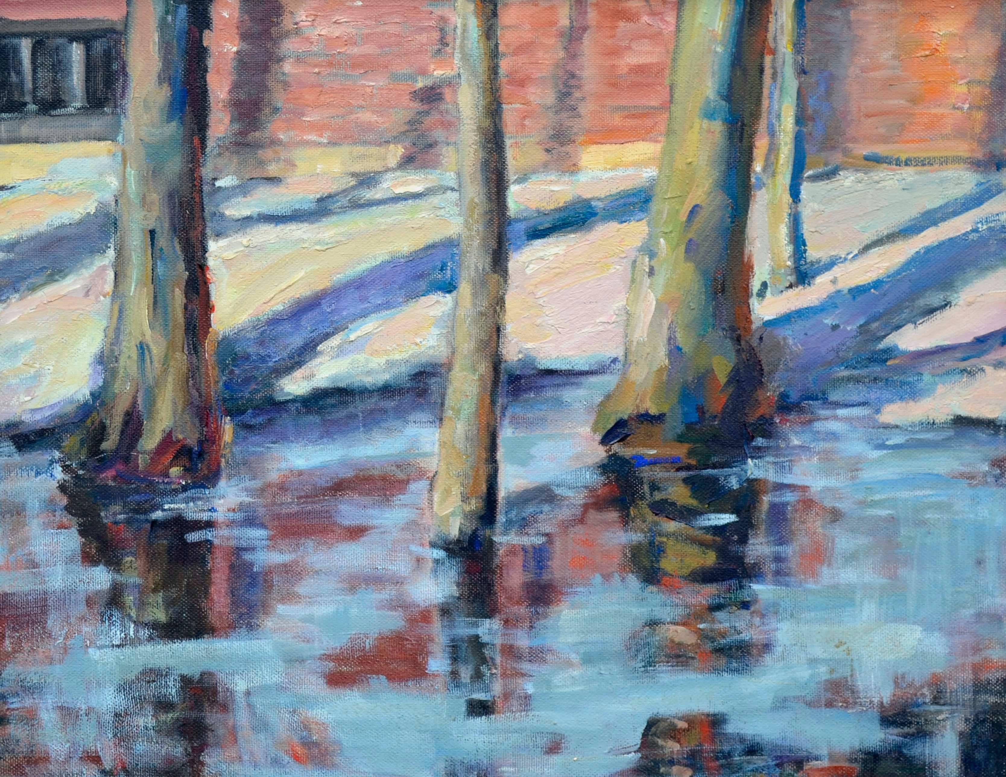 Spring Thaw Landscape  - Painting by Katharine Sawyer-Bryant