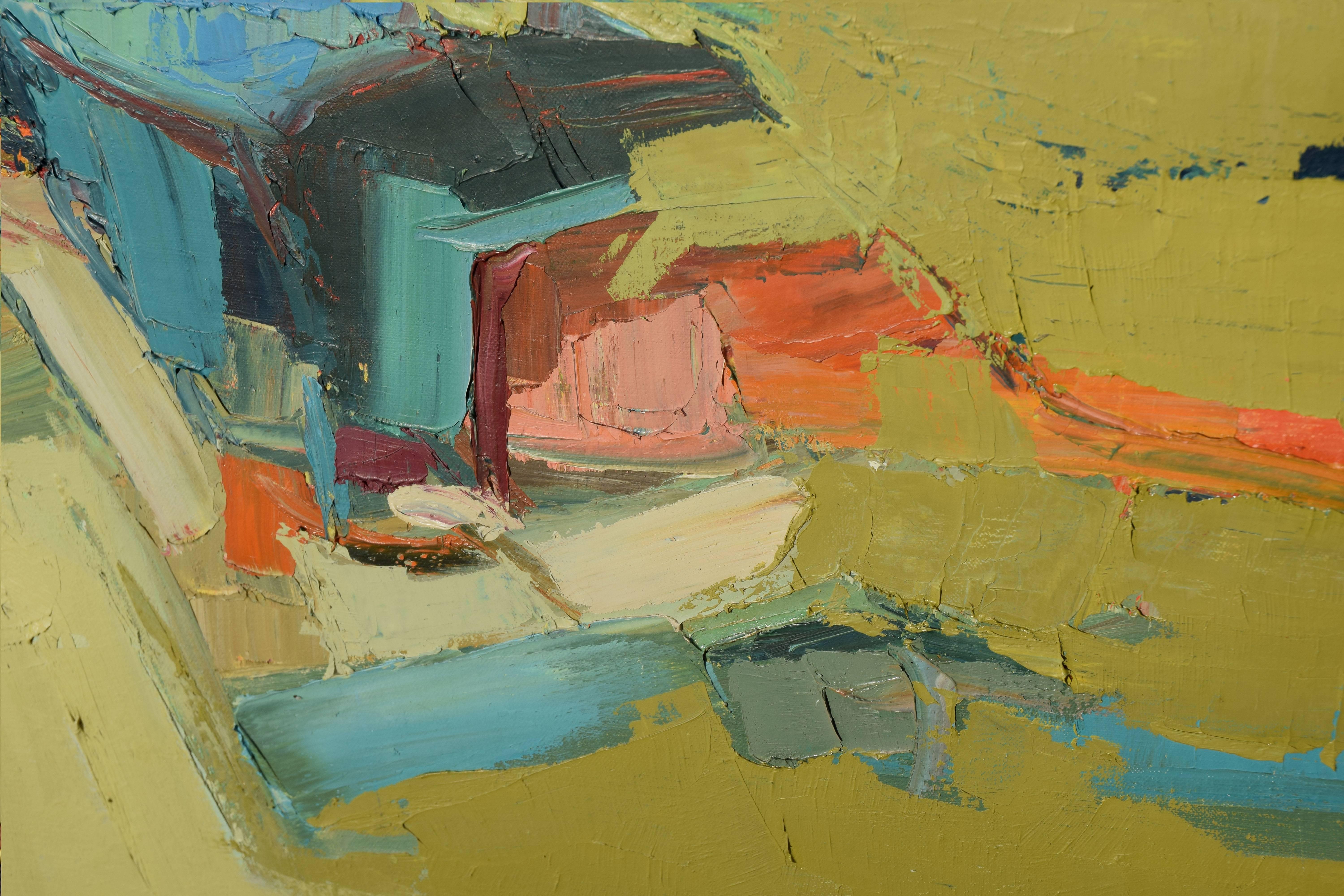 Below Big Sur 1967 - Abstract Expressionist Painting by John LaPierre