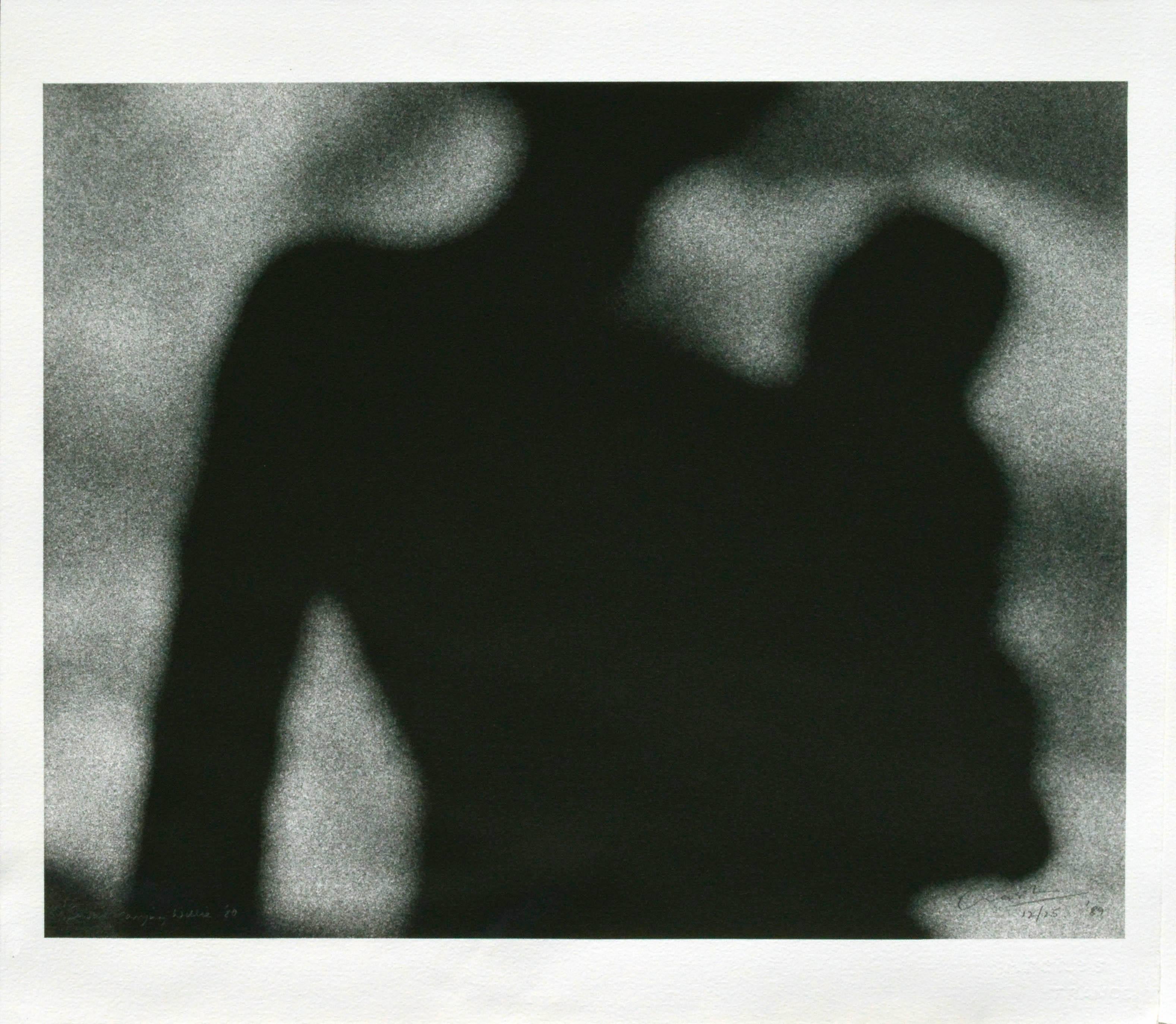 Graham Nash Figurative Photograph - Susan Carrying Willie - Figurative Black & White Photograph, 12/25