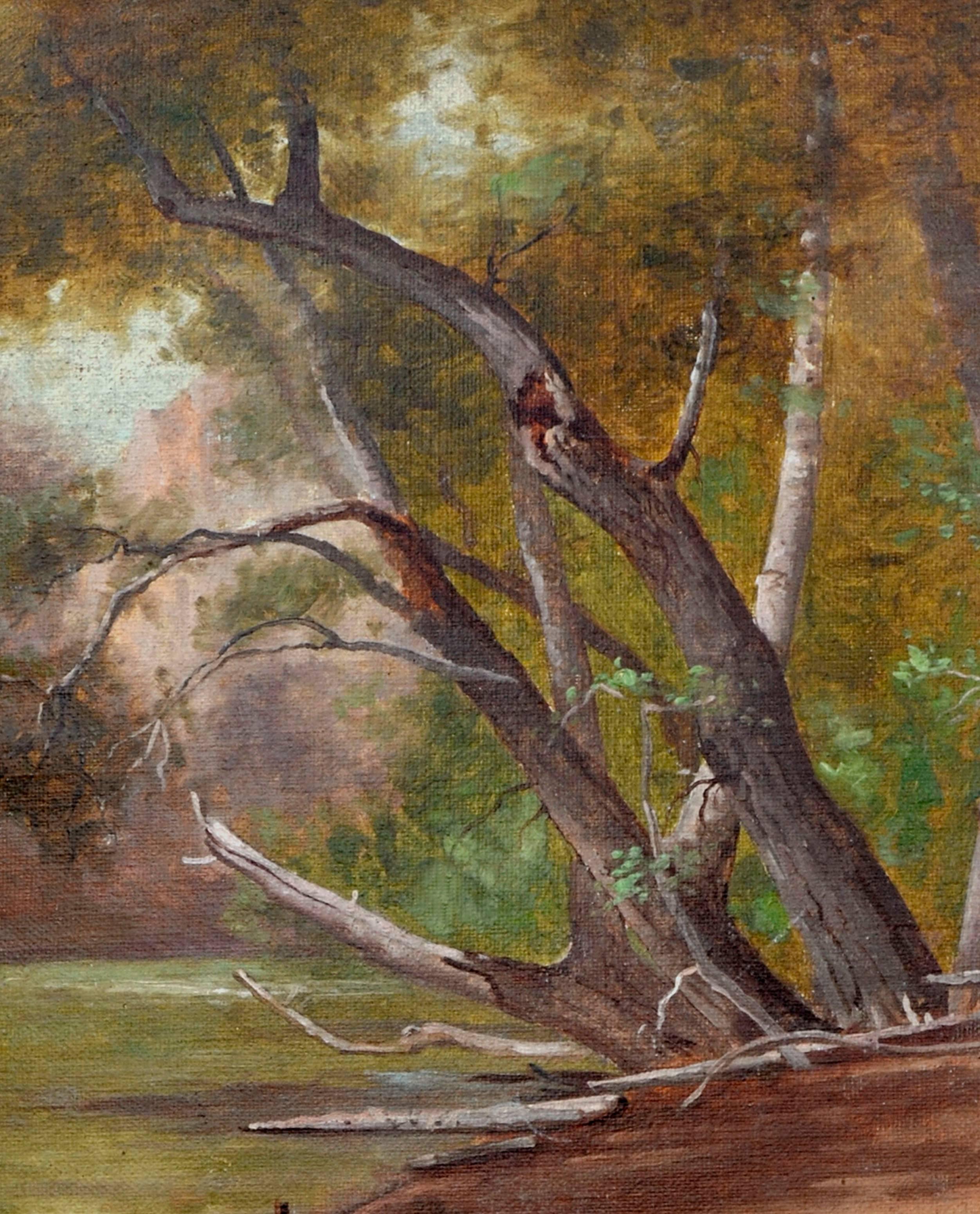 Im Stil von Henry Chapman Ford aus den 1890er Jahren am Creek in Santa Barbara (Braun), Landscape Painting, von Unknown