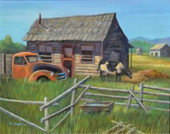 The Old Farm - Landscape with Cow