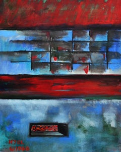 Red and Blue Modern Abstract