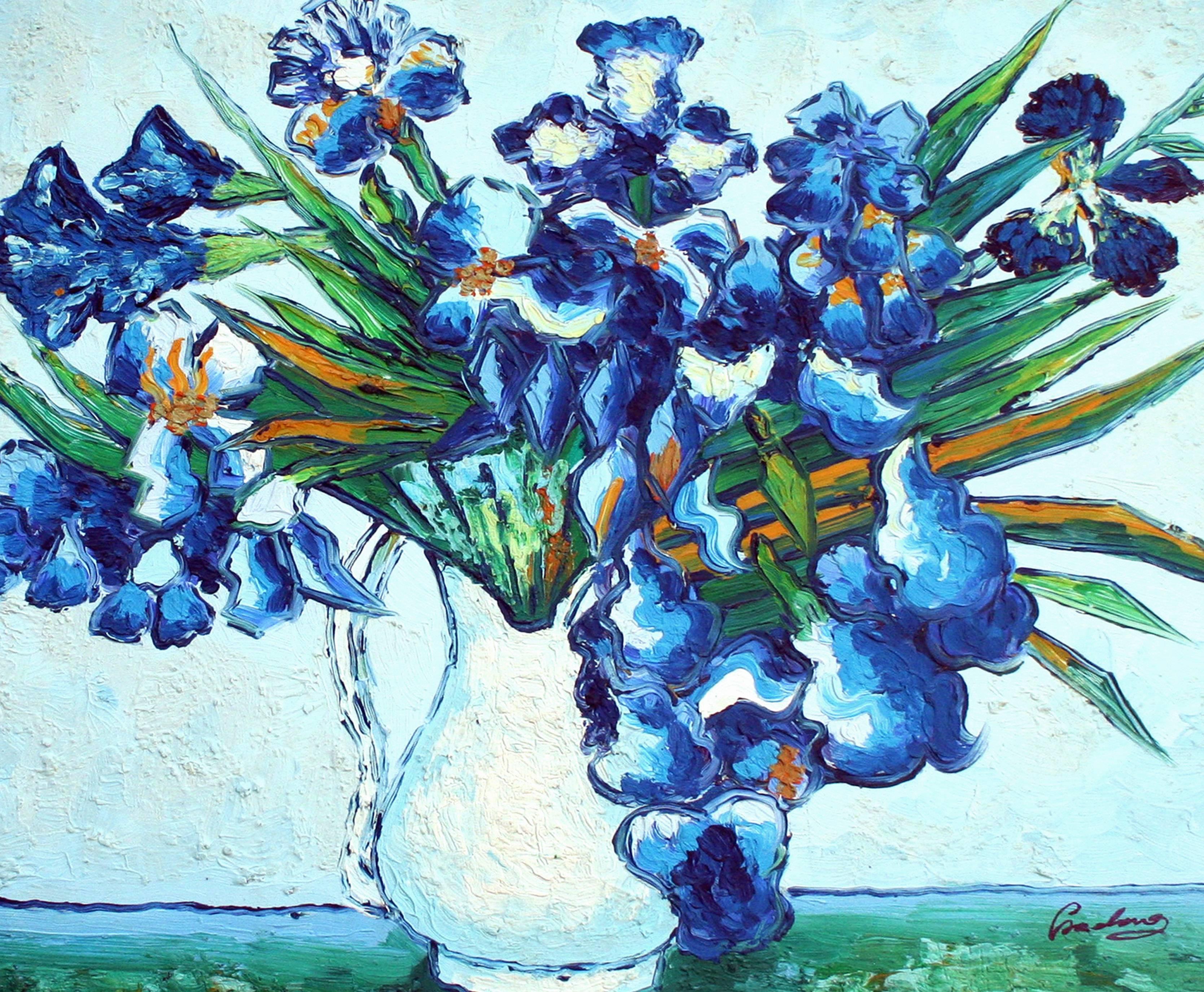 van gogh flowers blue