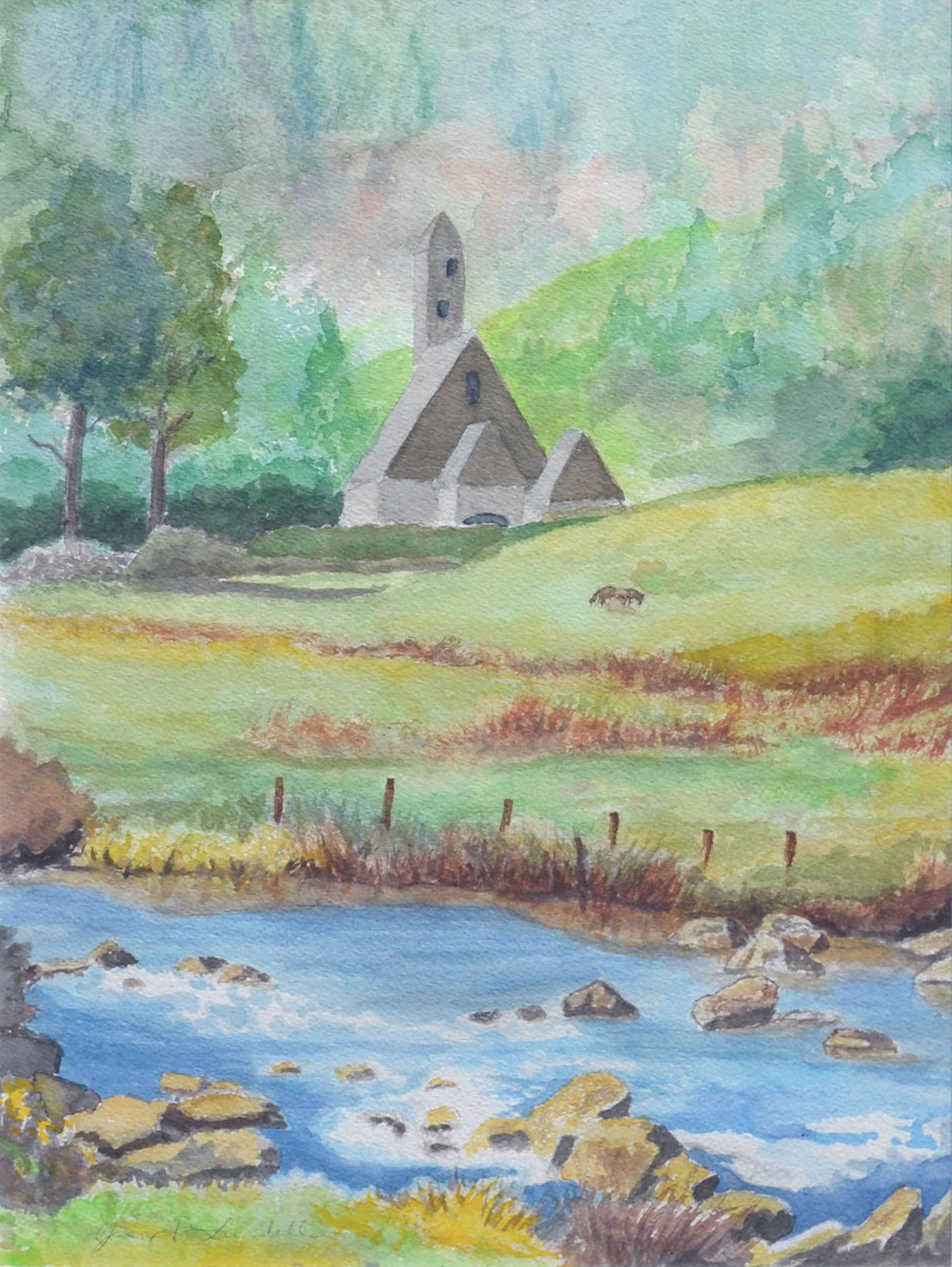Country Church - Art by Joan Lundell