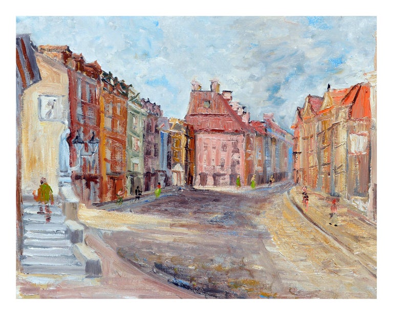 H. Kowalcsyk - Old Town, Painting For Sale at 1stdibs