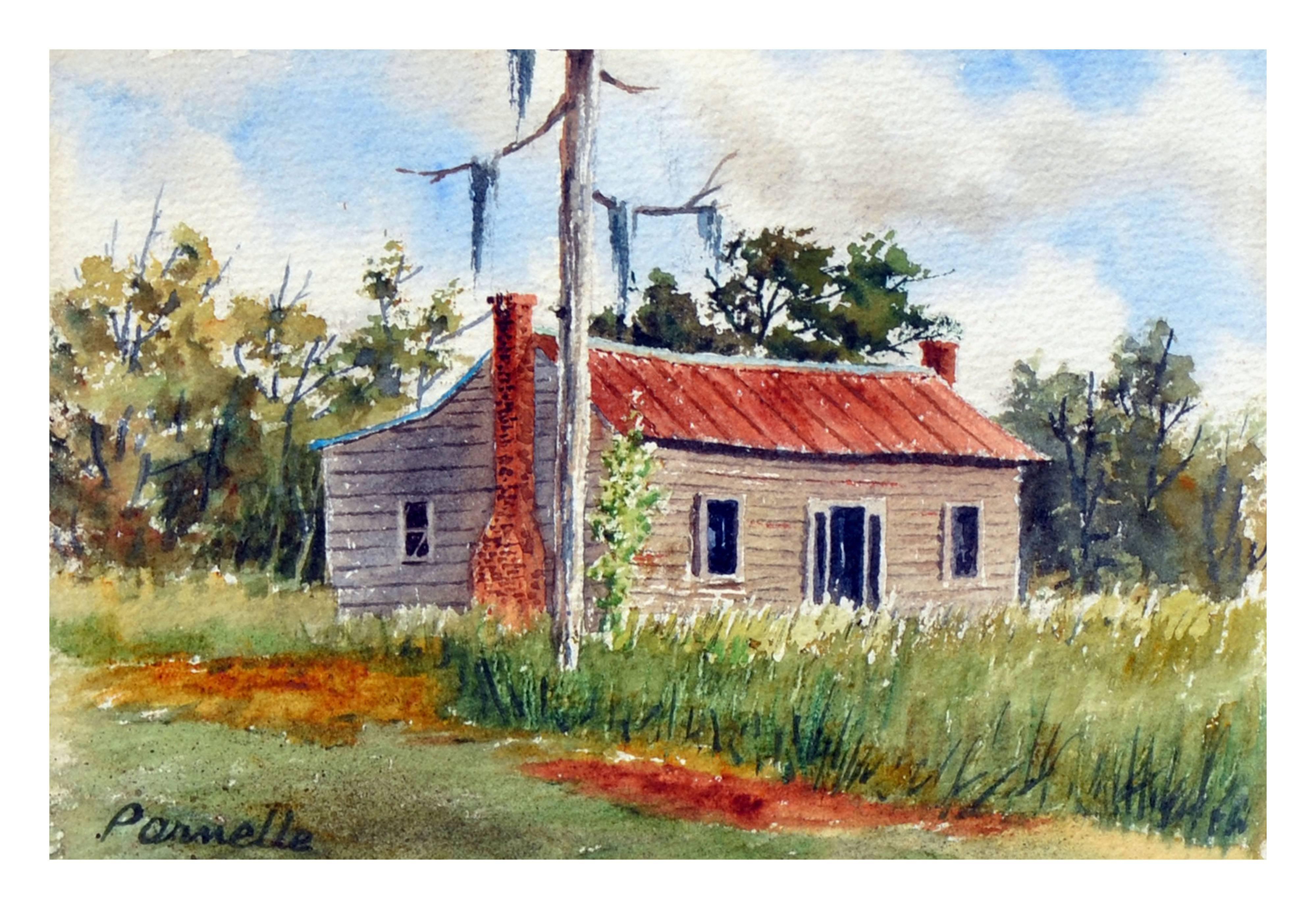 Country Home Near Charleston South Carolina - Painting by Charles Parnelle