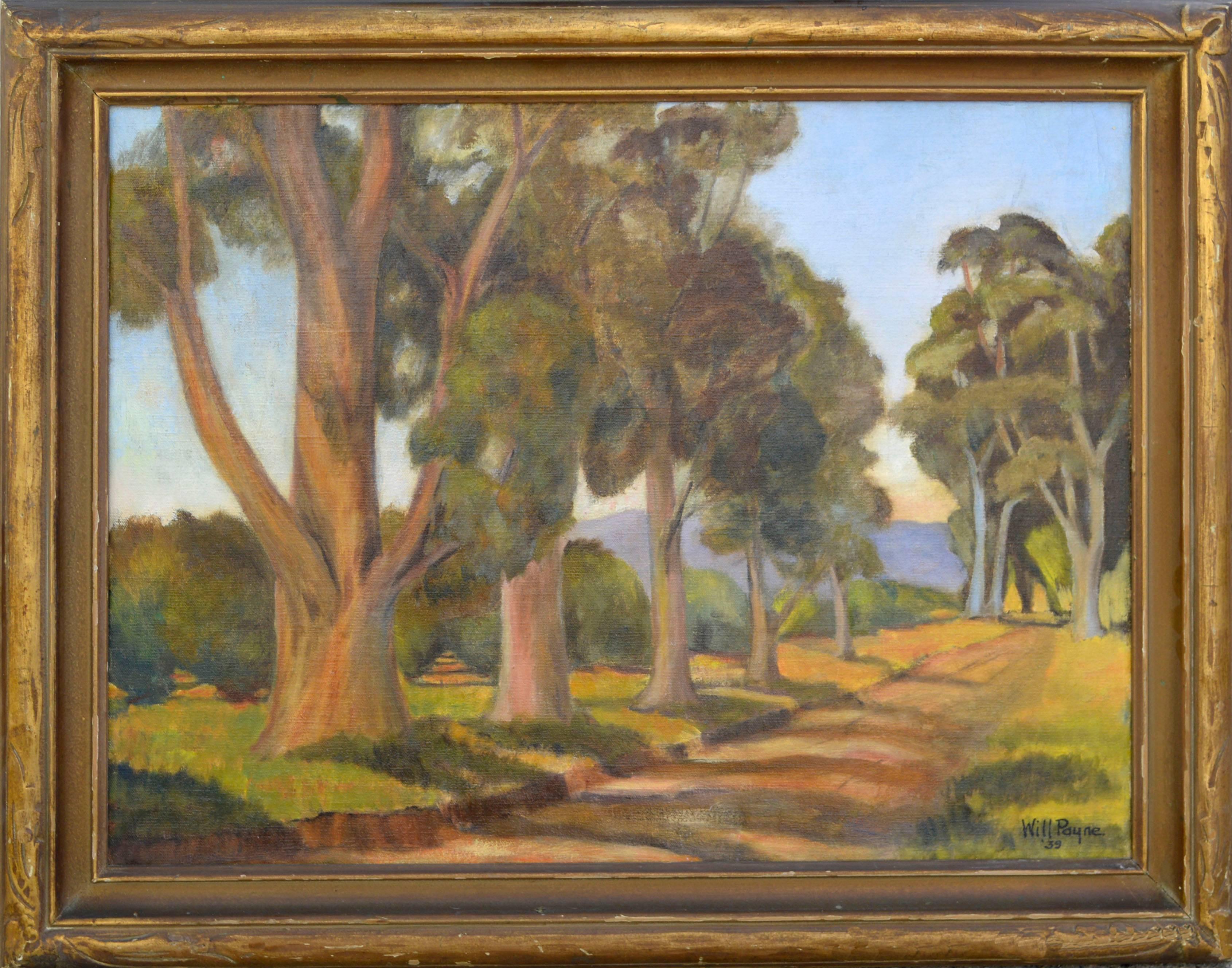 William David Payne Landscape Painting - San Bernardino Oak Trees 1939