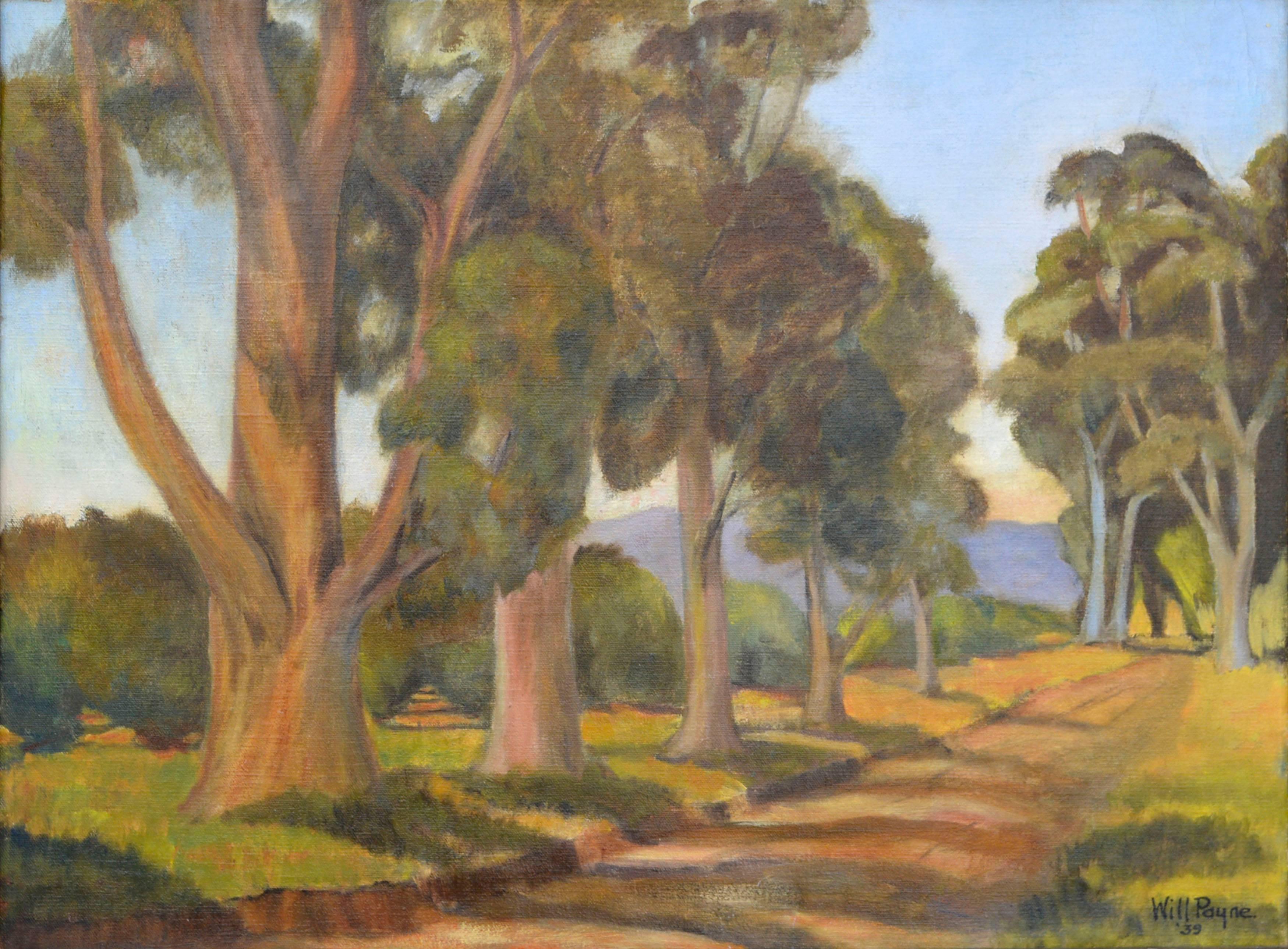 San Bernardino Oak Trees 1939 - Painting by William David Payne