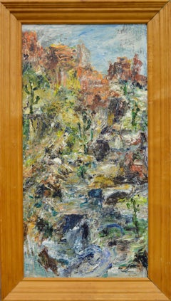 Sedona Red Bluffs and Seguaro Cactus Abstract