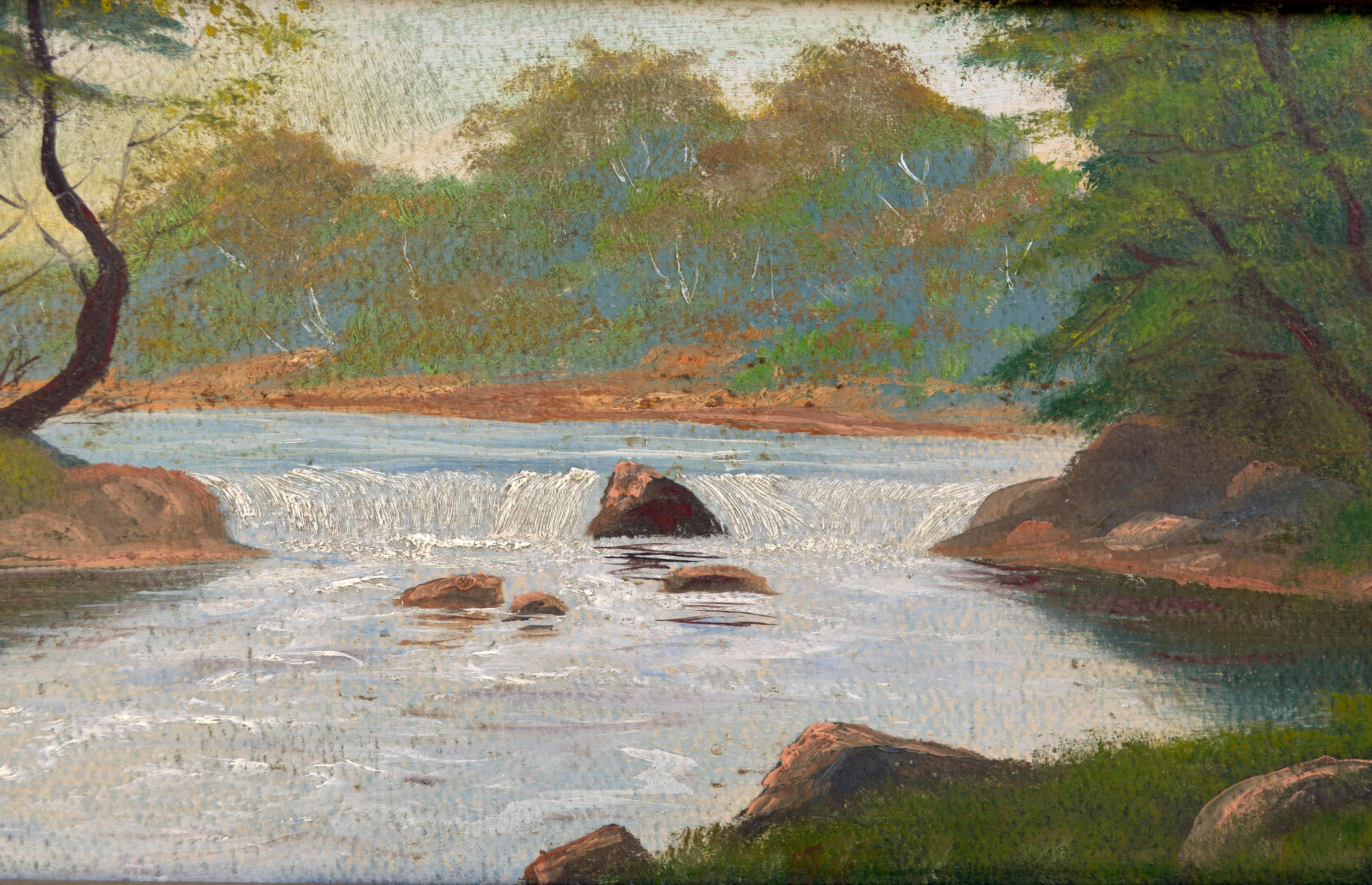 Early 20th Century California Stream - Painting by Thor Christian Nielsen